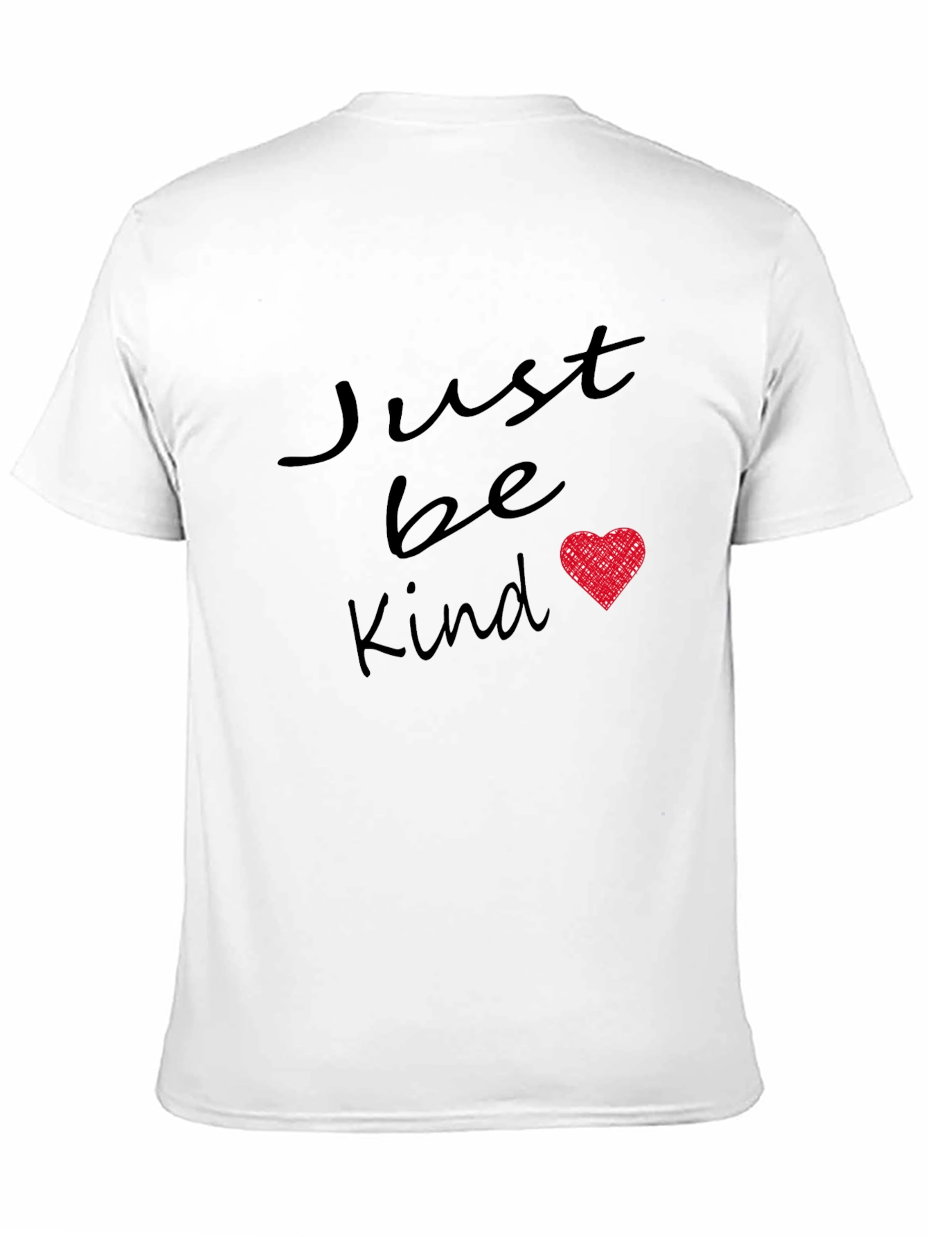 Black Just Be Kind Black Tee with Heart Graphic view 11