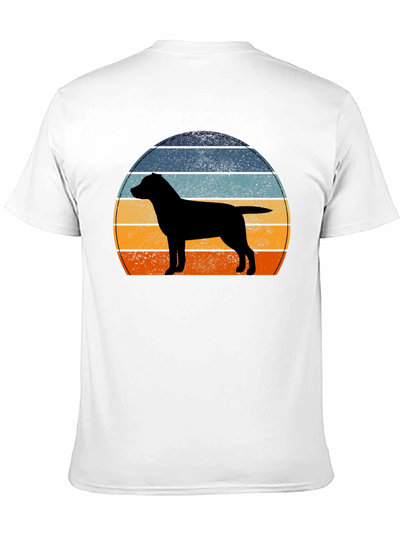 Black Retro Dog Silhouette T-Shirt view 11