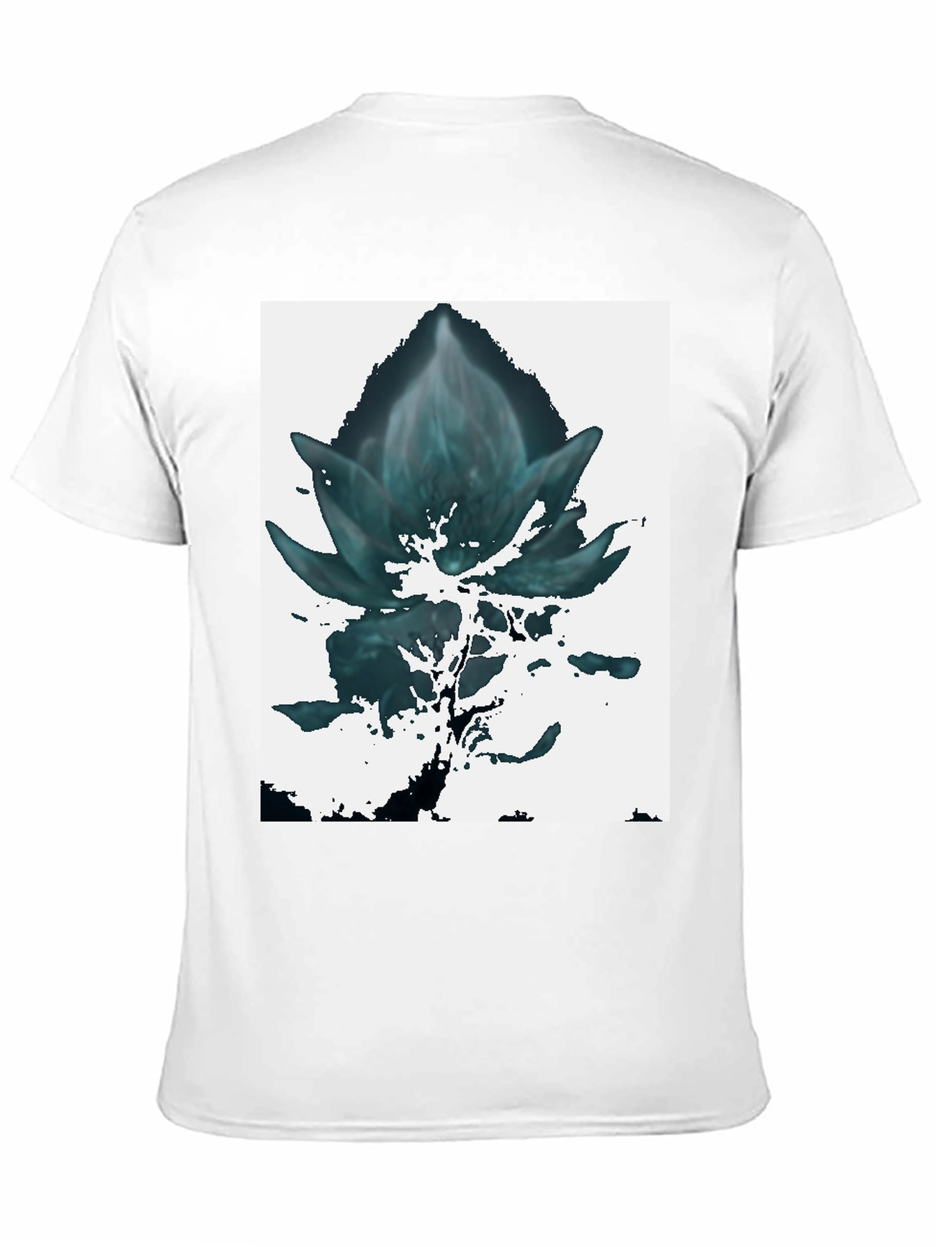 Black Abstract Floral Graphic Tee - Black view 11