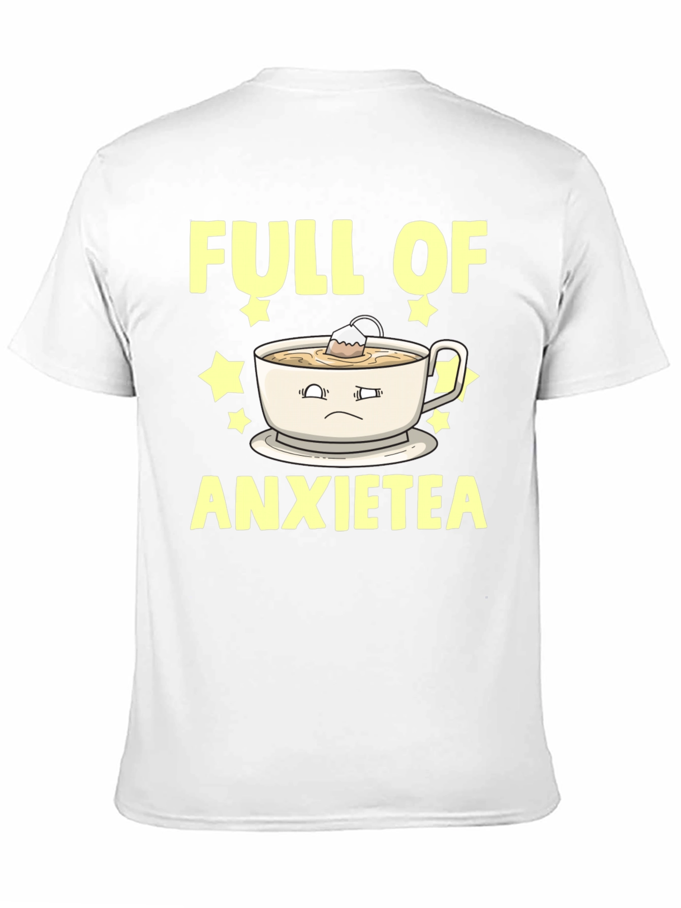 Black Full of Anxietea Graphic Tee - Novelty T-Shirt view 11