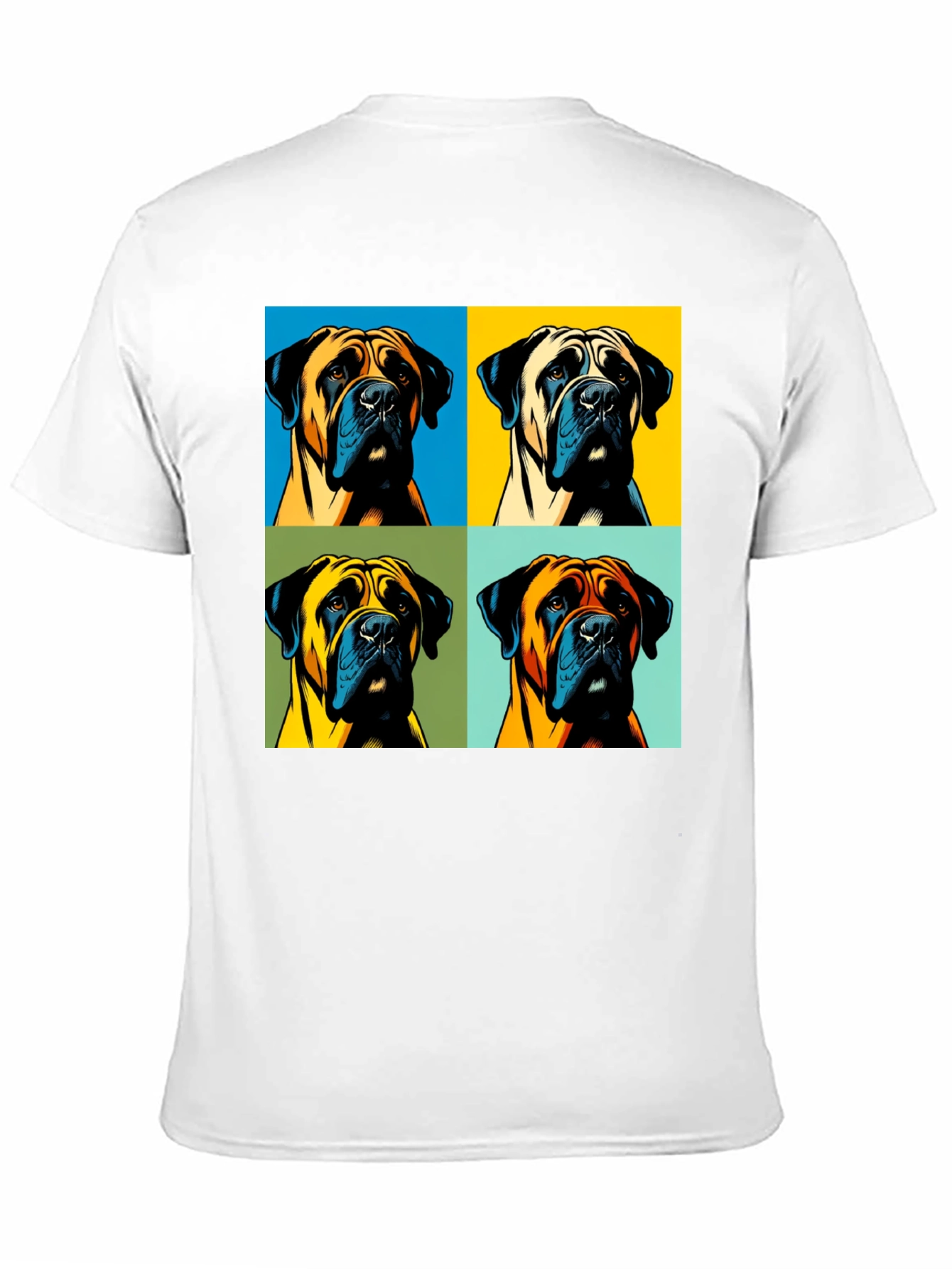 Black Pop Art Dog Graphic T-Shirt - Unique Boxer Tee view 11
