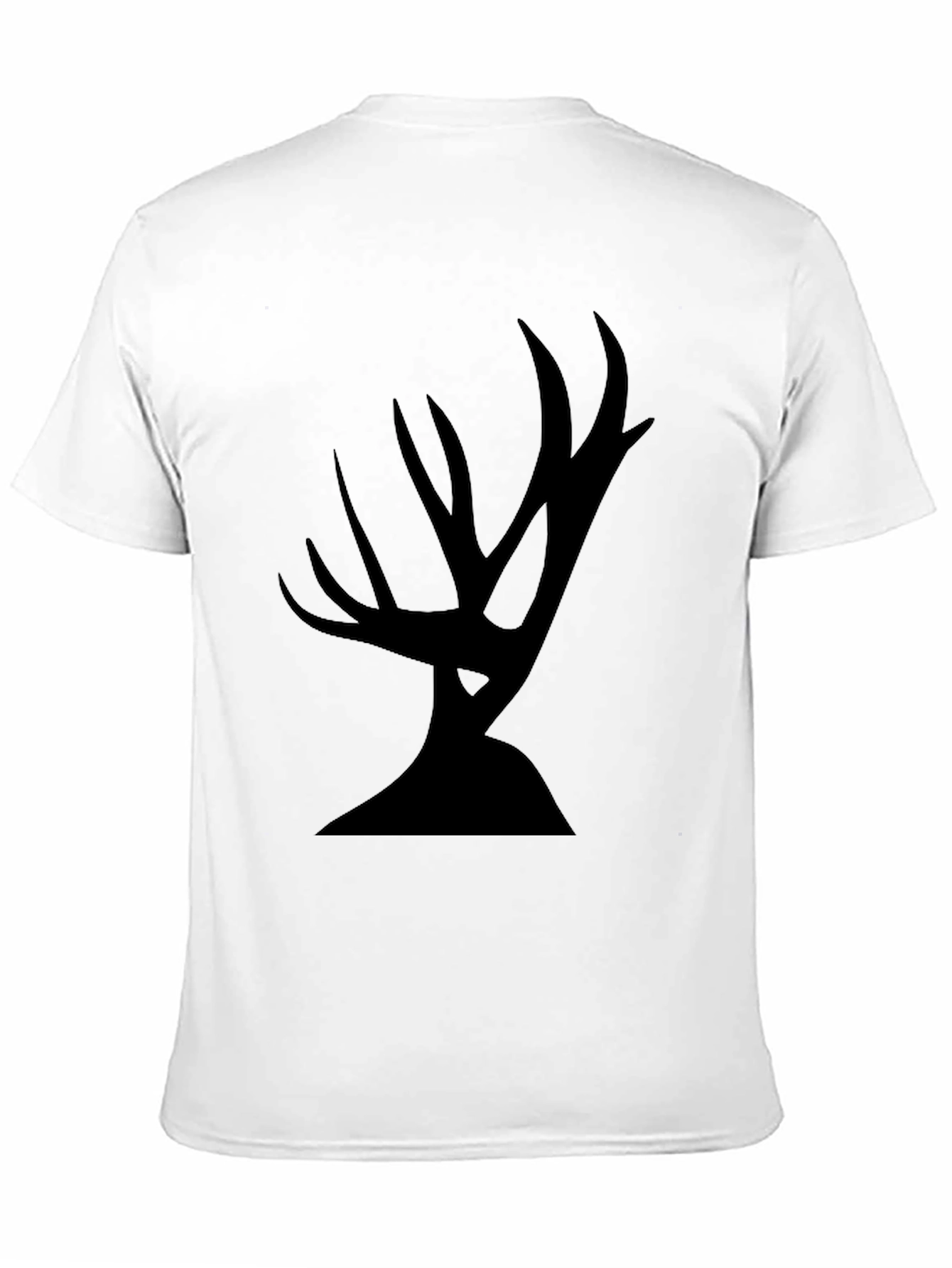 Black Abstract Antler Graphic Tee - Black Unisex view 11