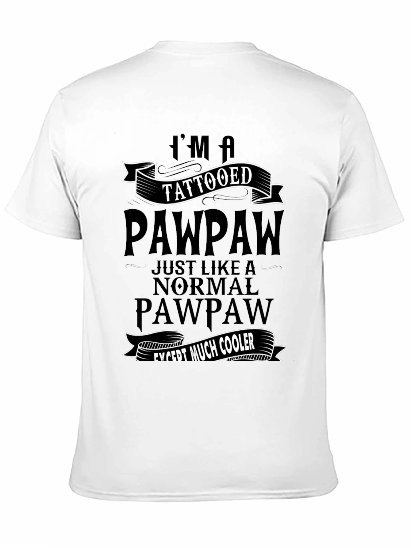 Black Tattooed Pawpaw Graphic Novelty T-Shirt view 11