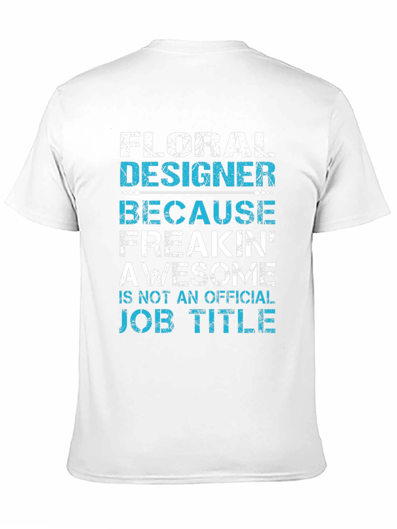 Black Floral Designer Awesome Job Title Graphic Tee view 11