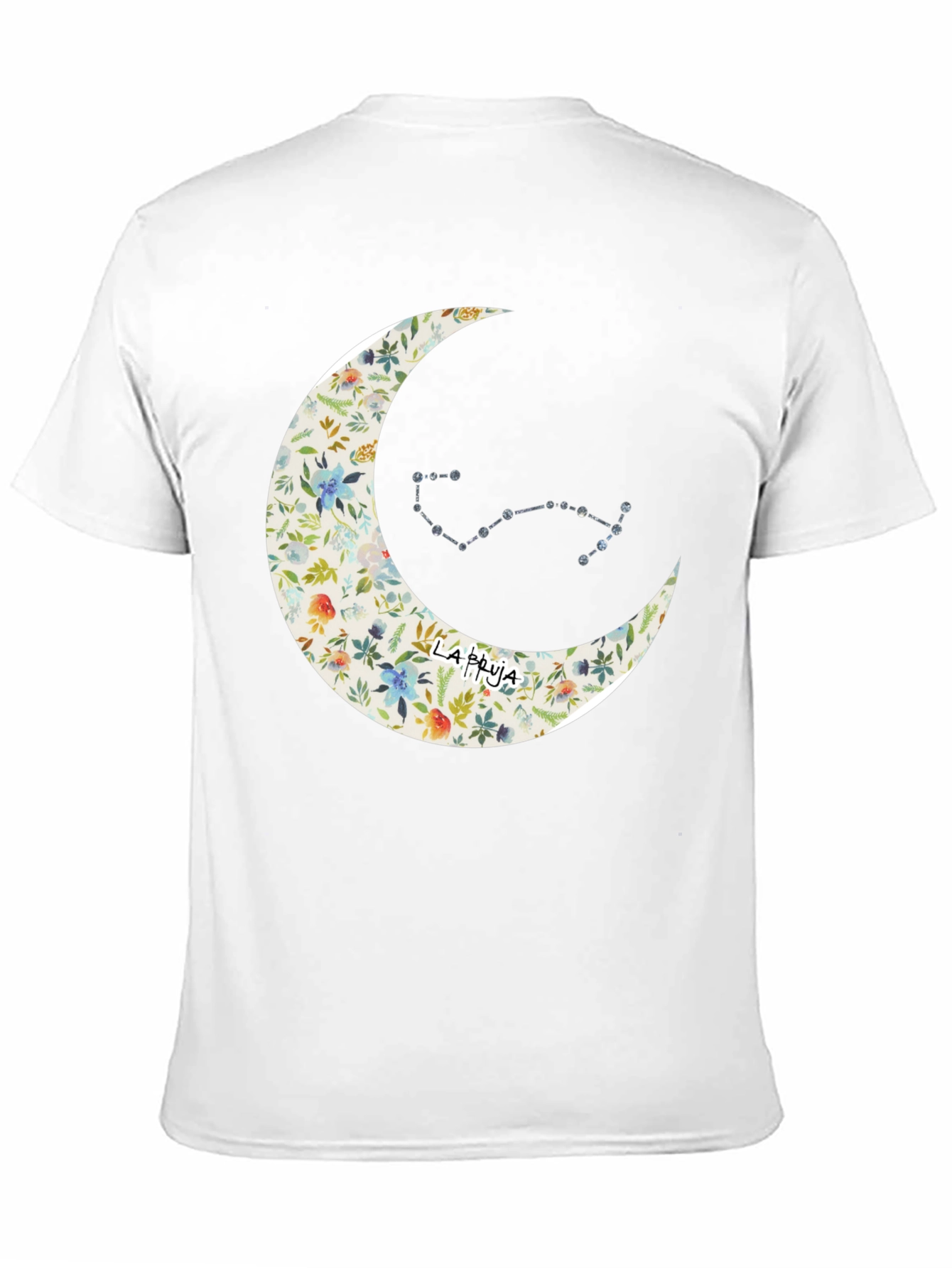 Black Floral Moon & Constellation Graphic Tee view 11