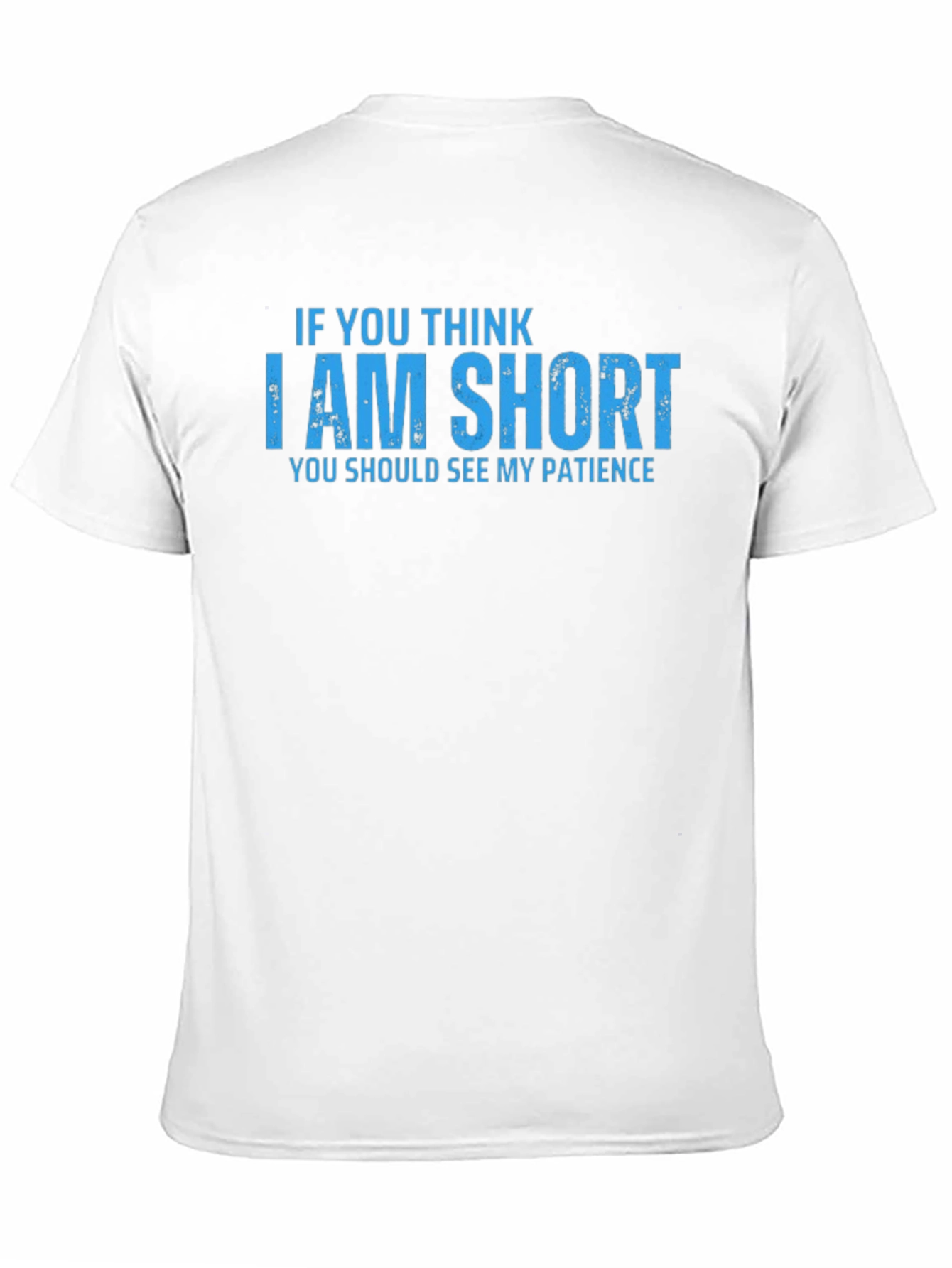 Black Funny "I am short" Graphic T-Shirt view 11