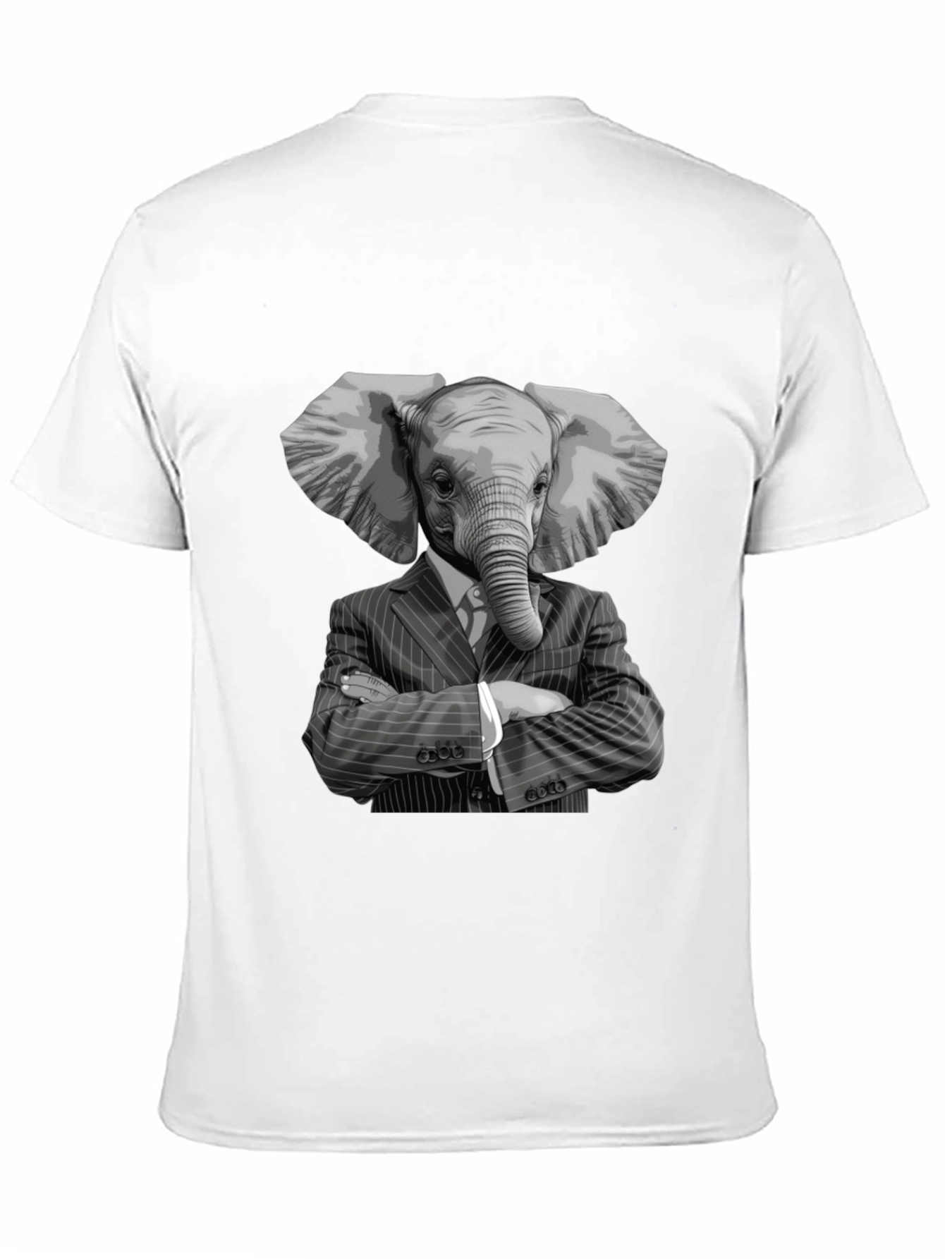 Black Elephant Suit T-Shirt - Unique Graphic Tee view 11