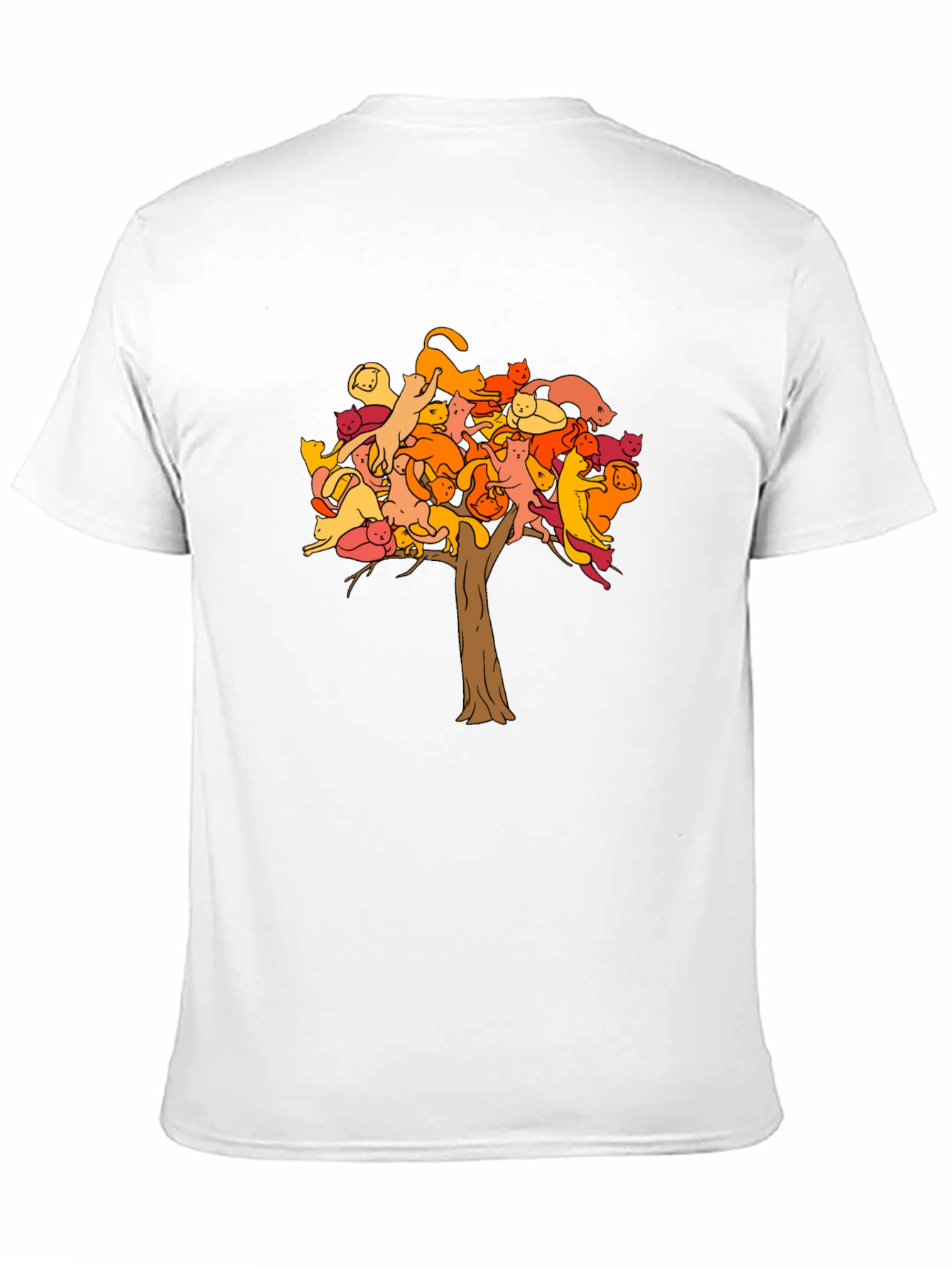 Black Cat Tree Graphic Tee - Unisex Black T-Shirt view 11