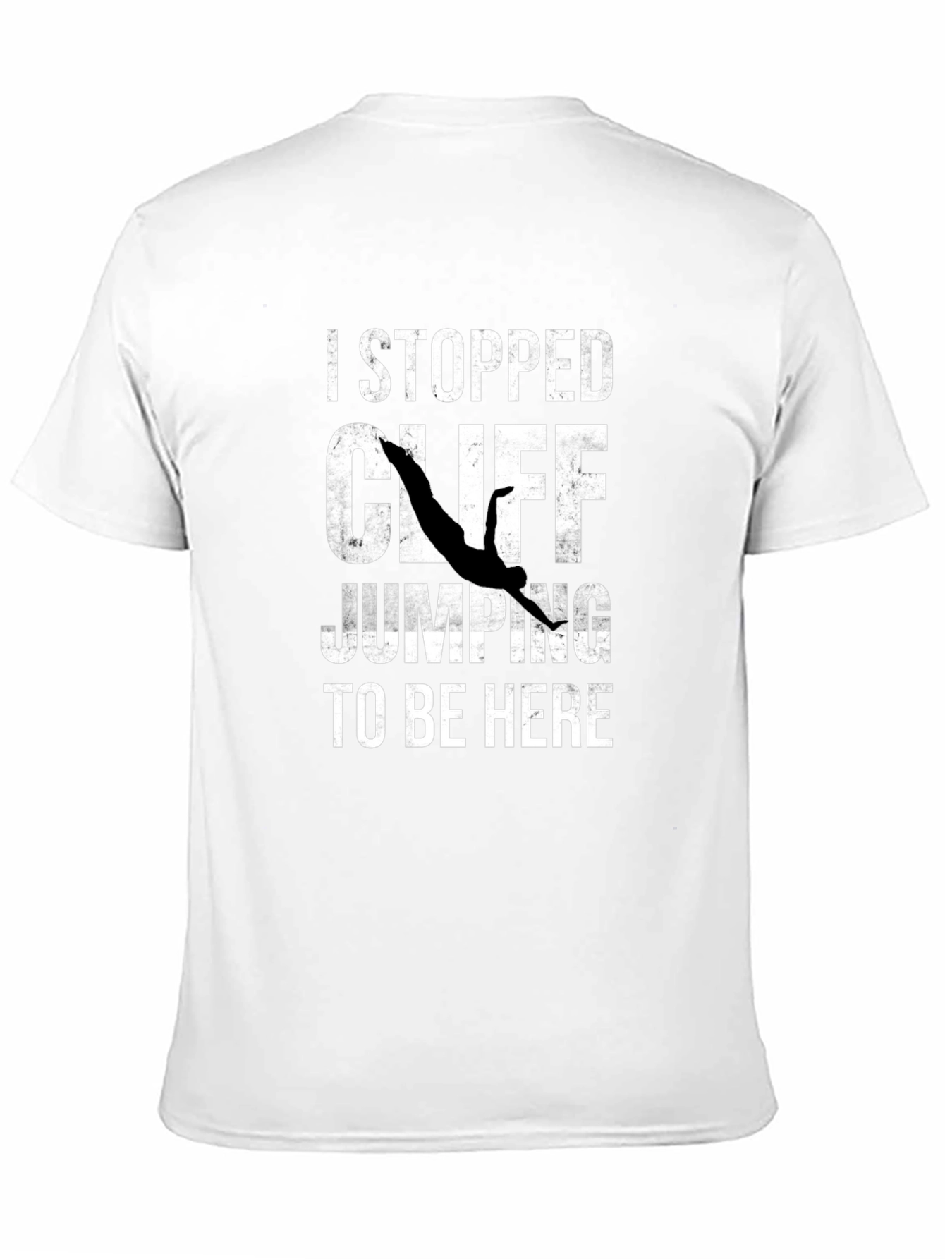Black I Stopped Cliff Jumping T-Shirt - Funny Graphic Tee view 11