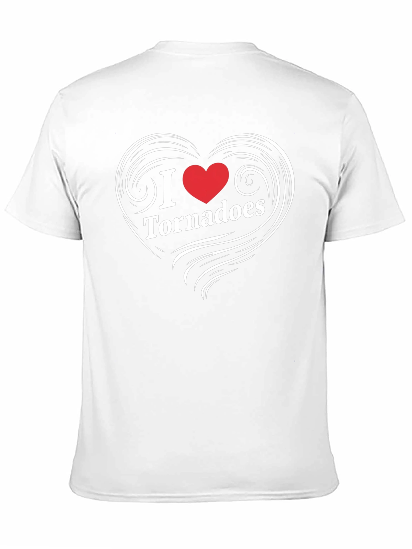 Black I Love Tornadoes Heart Graphic T-Shirt view 11
