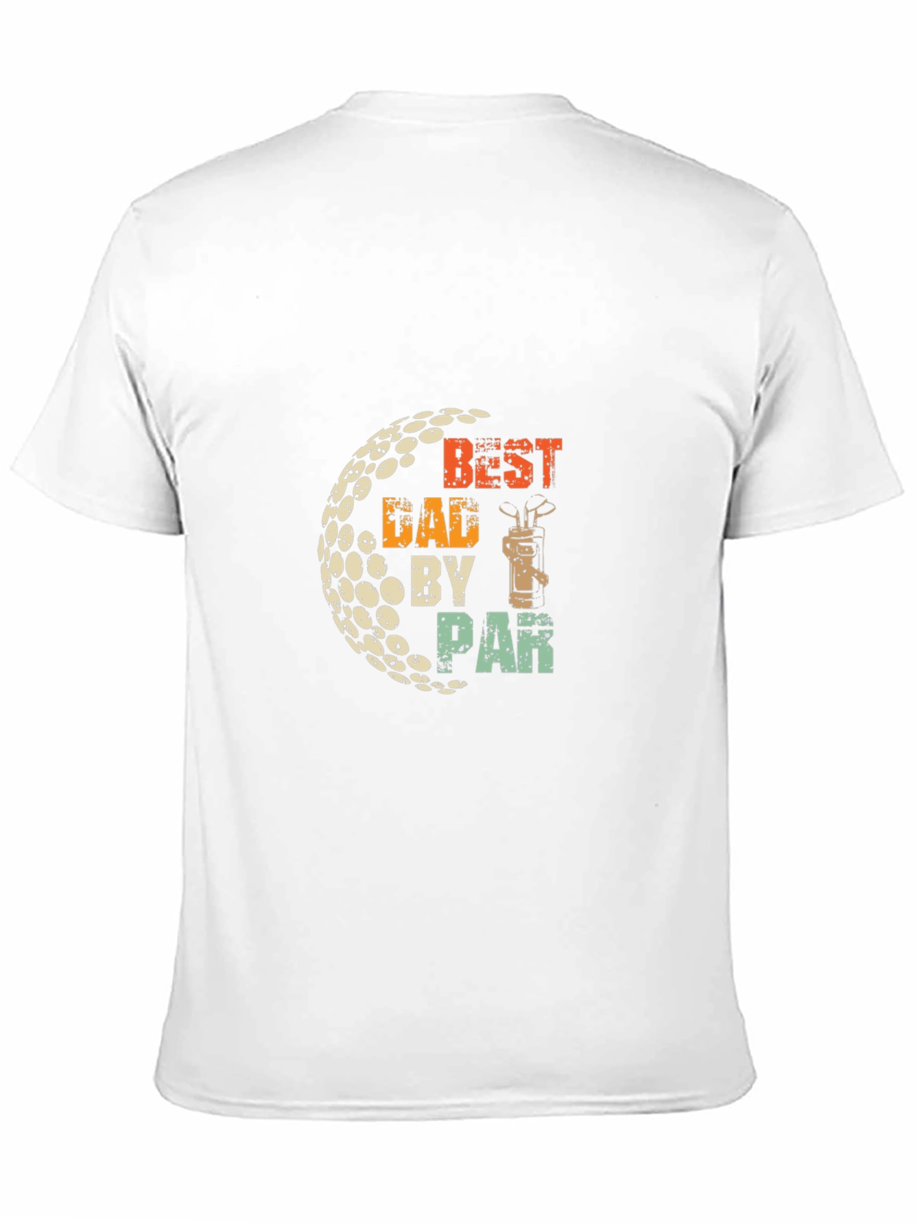 Black Best Dad By Par Golf T-Shirt view 11