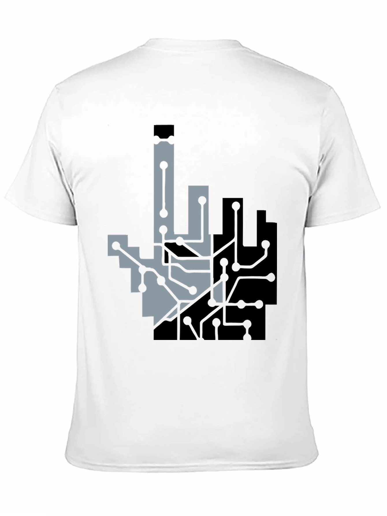 Black Circuit Hand Graphic Tee - Black view 11