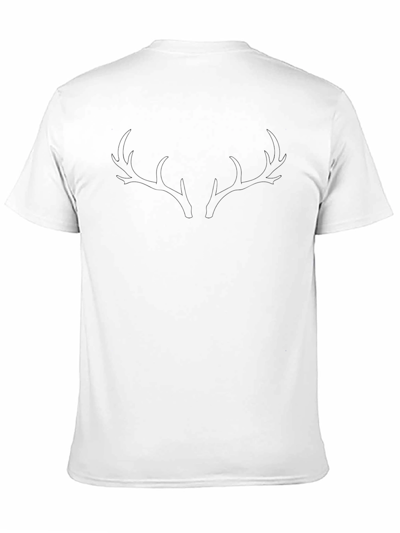 Black Antler Silhouette Men's Black Tee view 11
