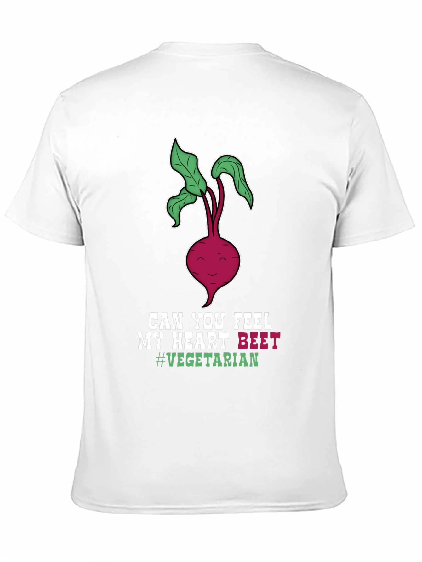 Black Vegetarian Beet Heart T-Shirt - Funny Vegan Tee view 11