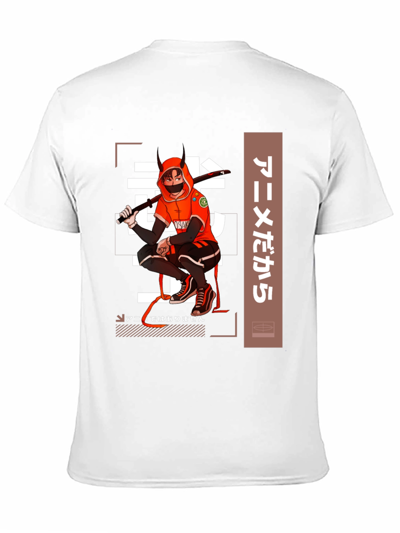 Black Anime-Inspired Black Graphic T-Shirt view 11