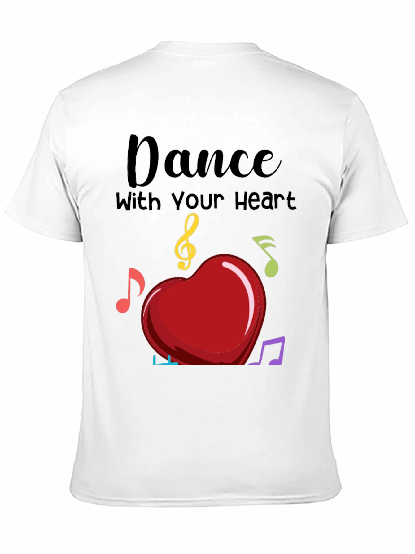 Black Dance with Your Heart T-Shirt - Musical Heart Tee view 11