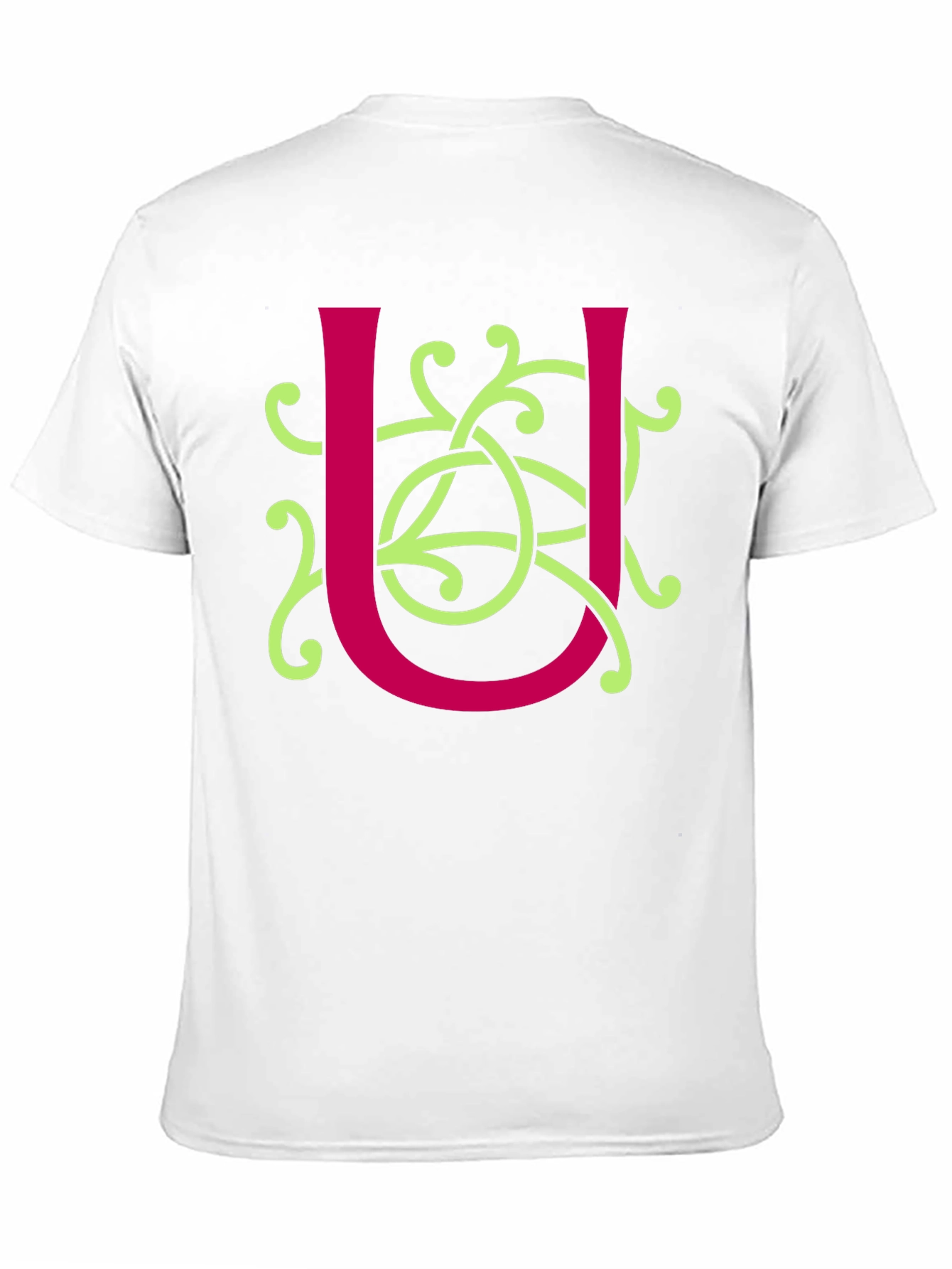 Black Celtic Knot U Letter Graphic T-Shirt view 11