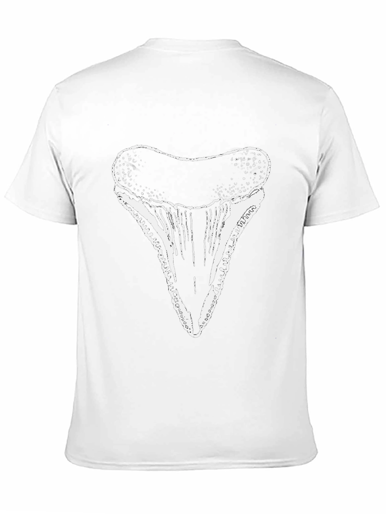 Black Shark Tooth Graphic Tee - Black Cotton T-Shirt view 11