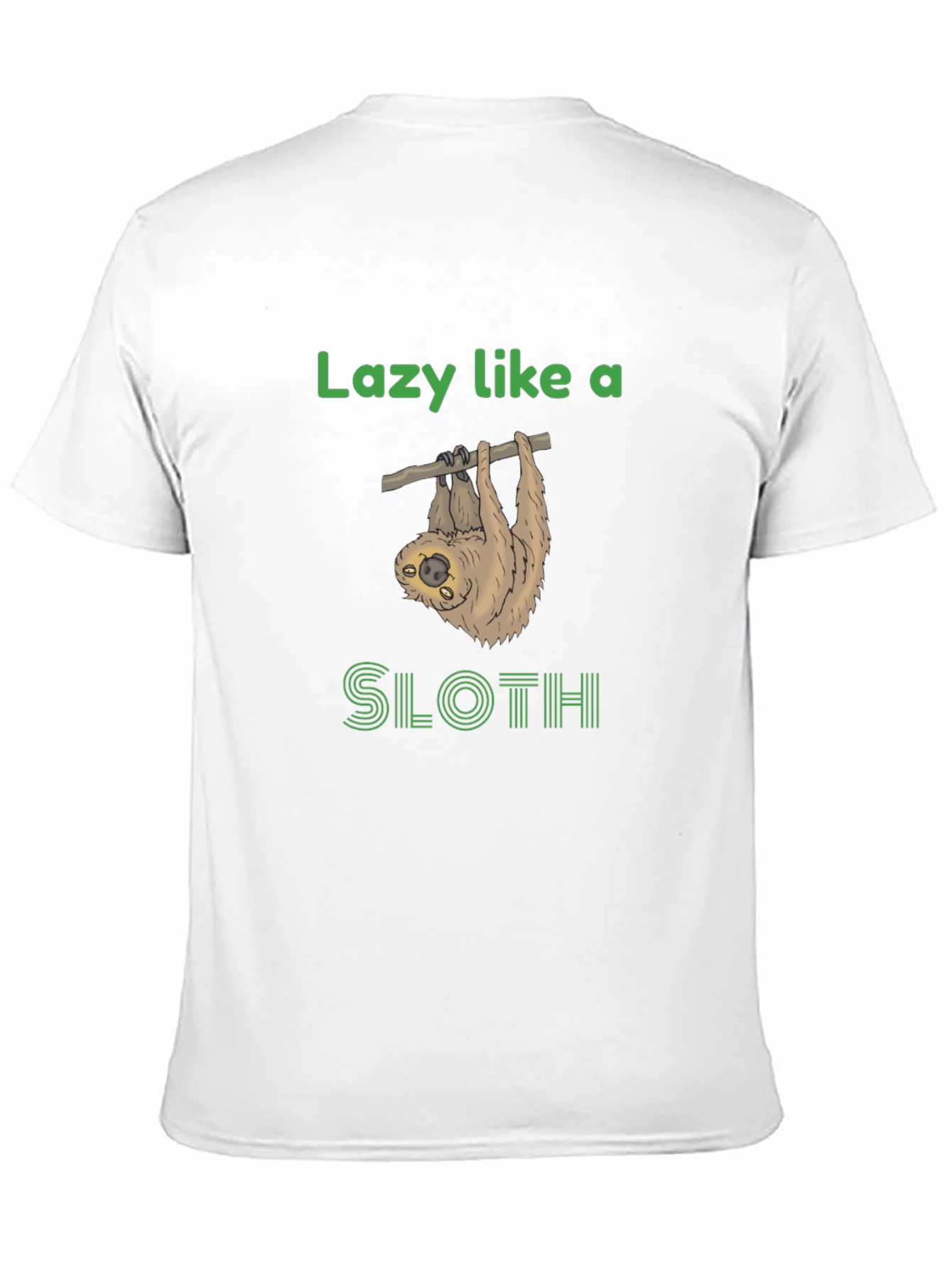 Black Lazy Sloth Graphic Tee - Funny Novelty T-Shirt view 11