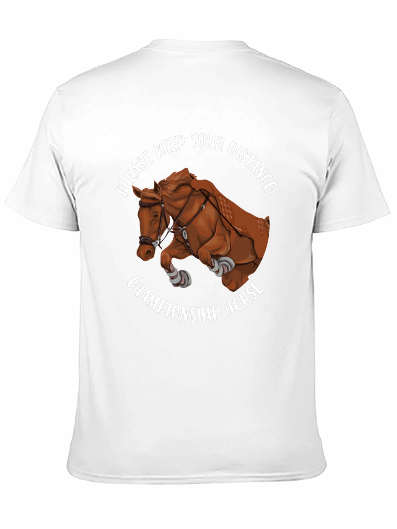 Black Championship Horse T-Shirt - Keep Your Distance Equestrian Tee view 11