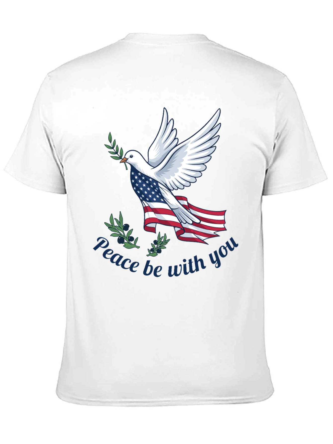 Black Peace Dove Patriotic T-Shirt view 11