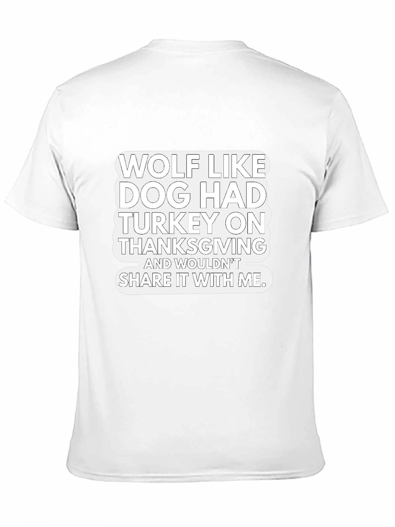 Black Wolf Like Dog Thanksgiving Graphic Tee view 11
