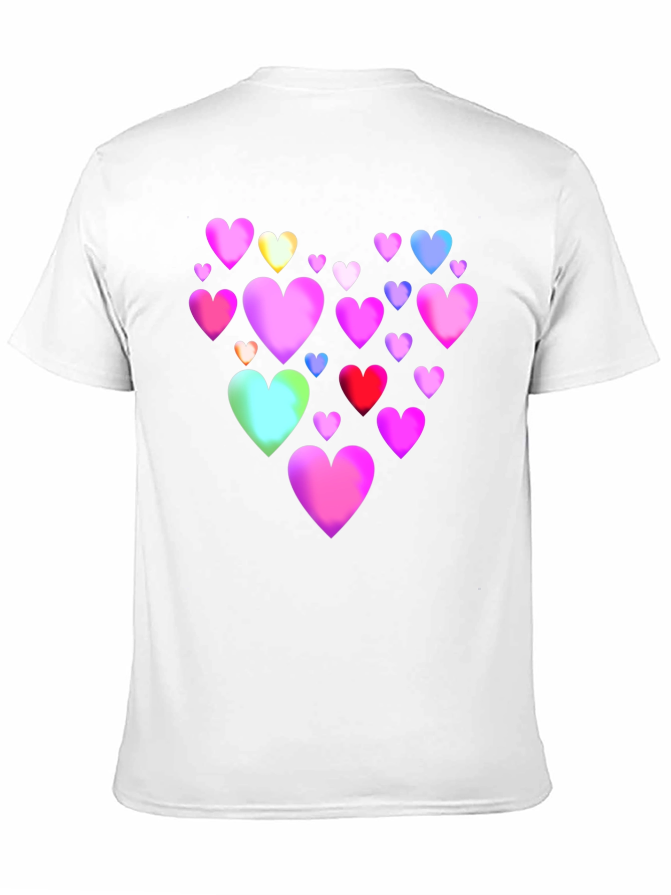 Black Heart Print Black T-Shirt view 11