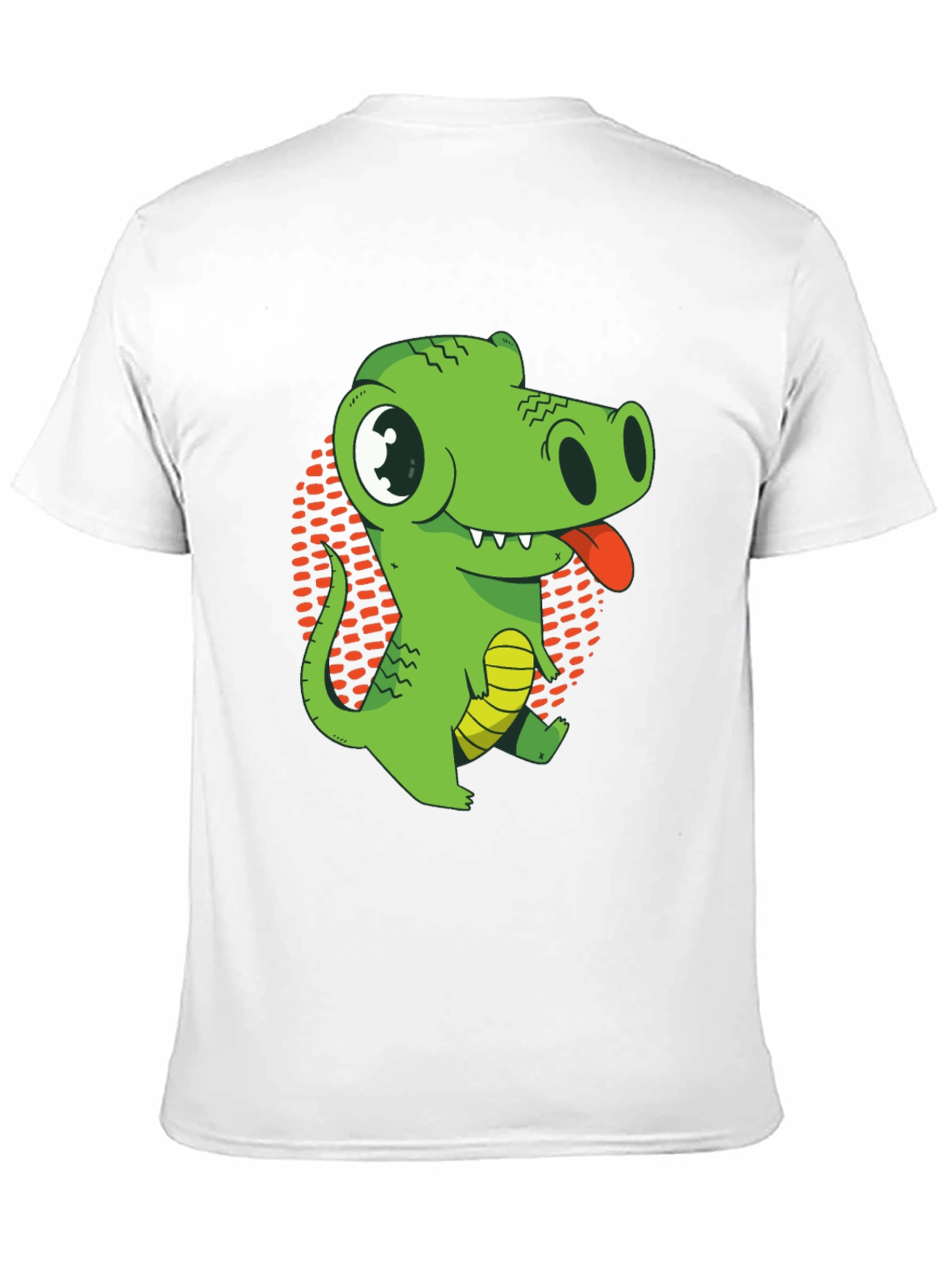 Black Cartoon Crocodile Graphic T-Shirt - Black Cotton Tee view 11