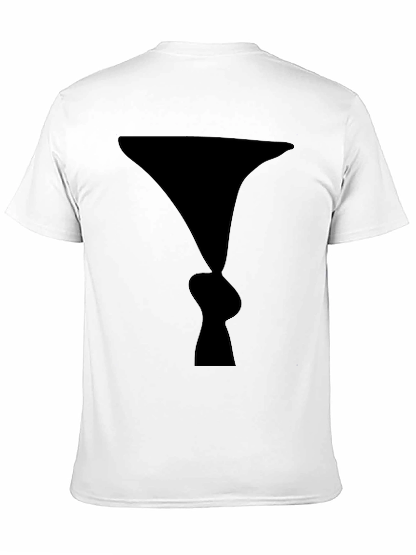 Black Optical Illusion Faces Black T-Shirt view 11