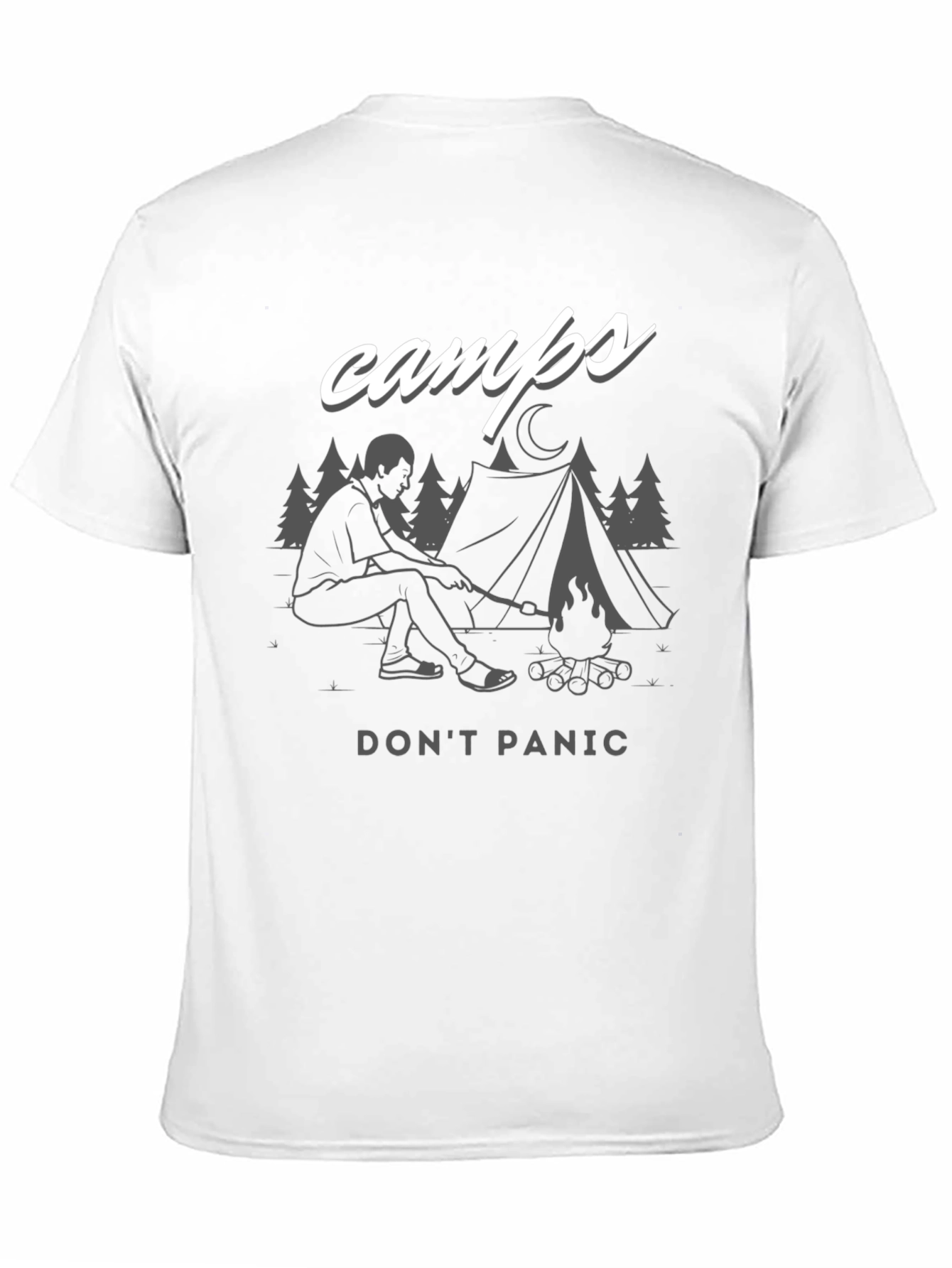 Black Camps "Don't Panic" Graphic T-Shirt view 11
