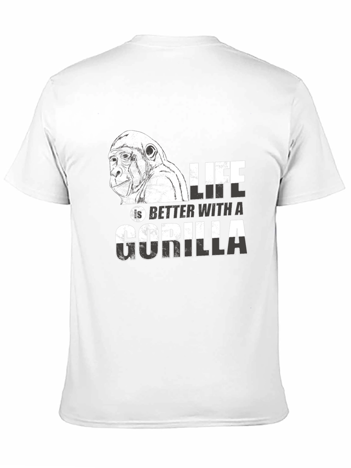 Black Life is Better with a Gorilla Graphic T-Shirt view 11