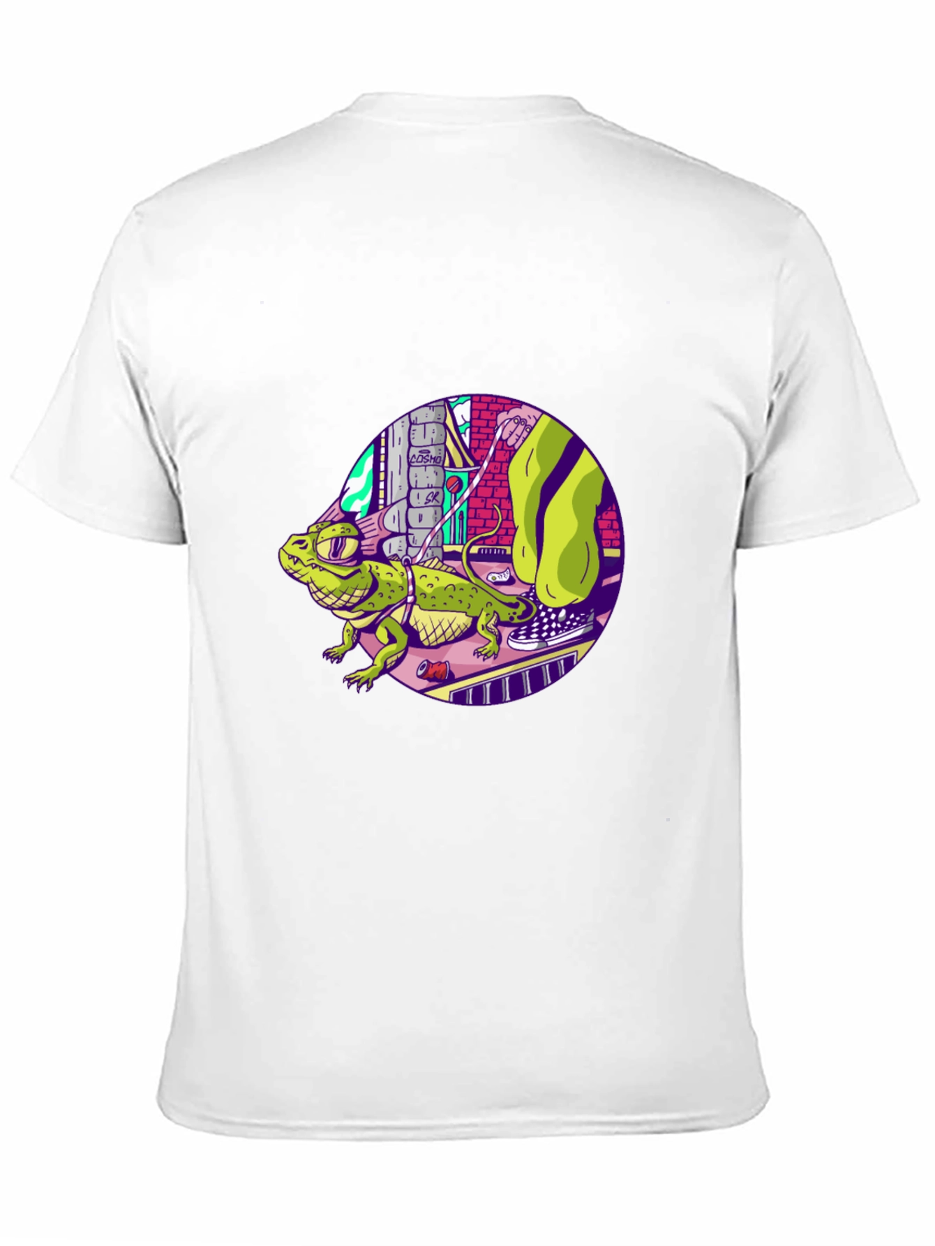 Black Cool Lizard Graphic Tee view 11