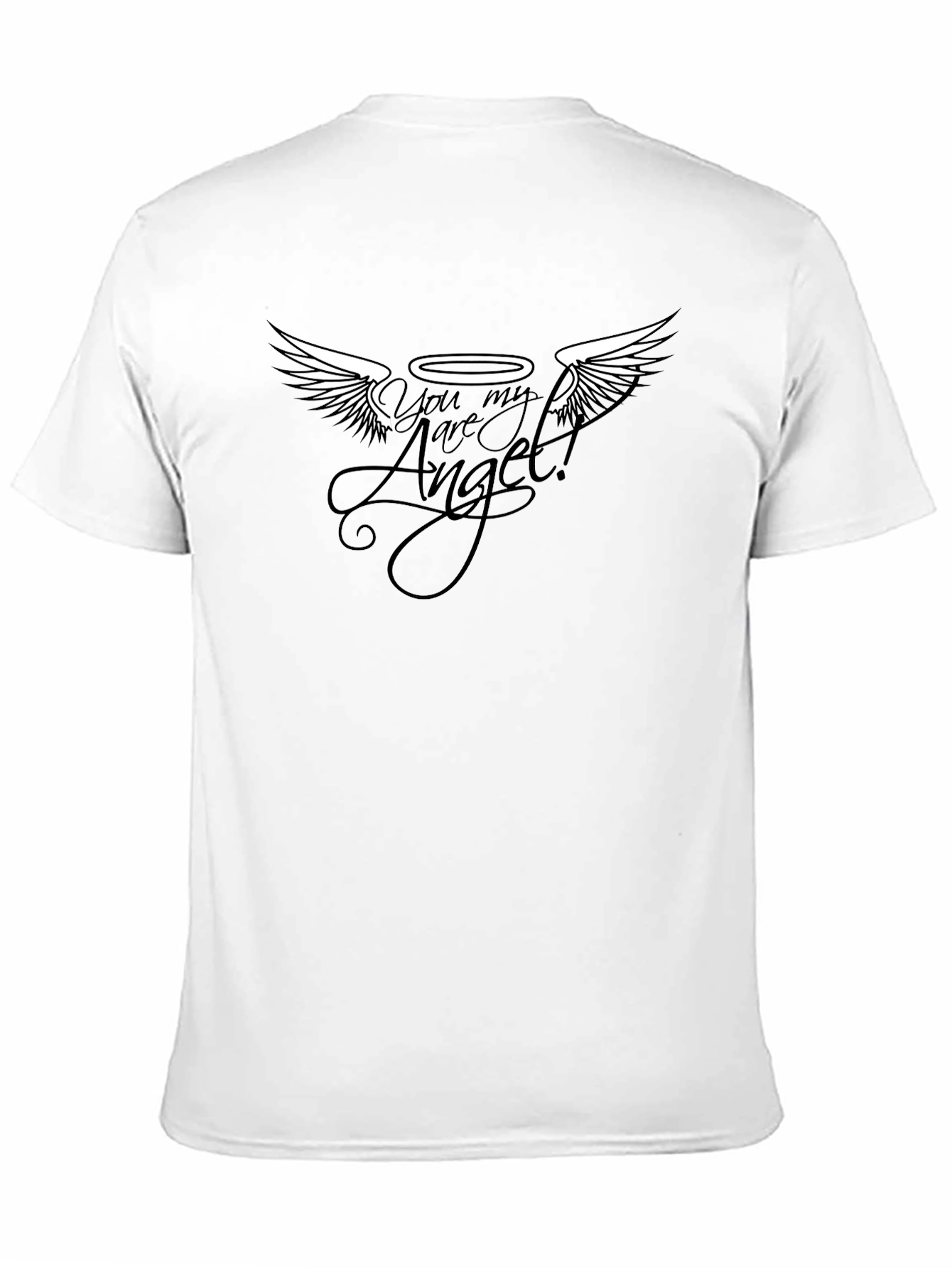 Black You Are My Angel Black Graphic T-Shirt view 11