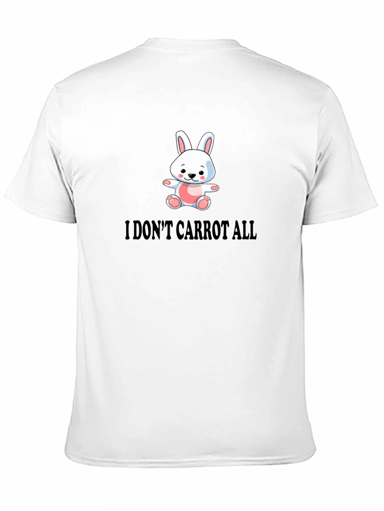 Black Funny "I Don't Carrot All" Bunny T-Shirt view 11