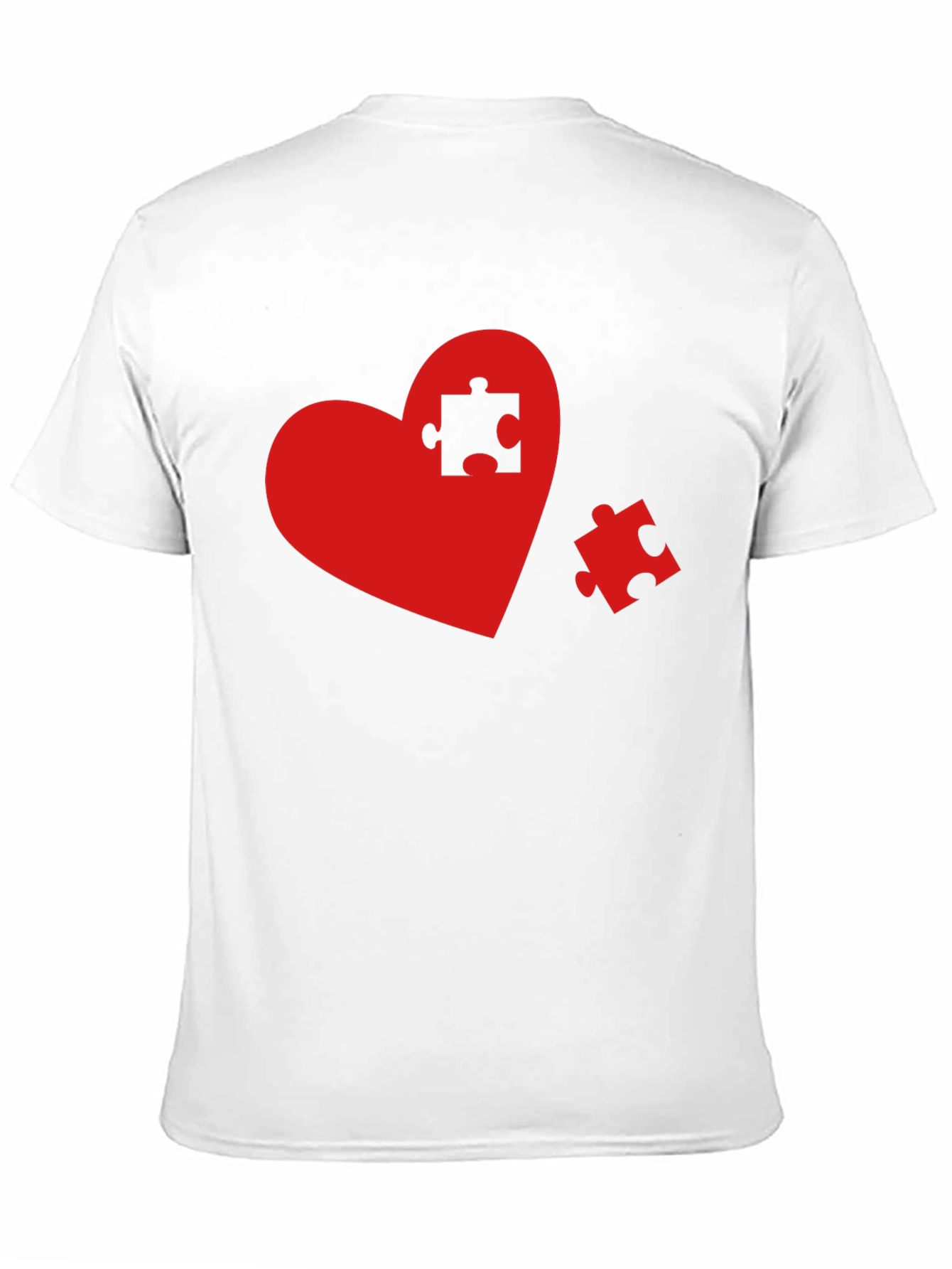 Black Heart Puzzle Piece Graphic Tee - Black view 11