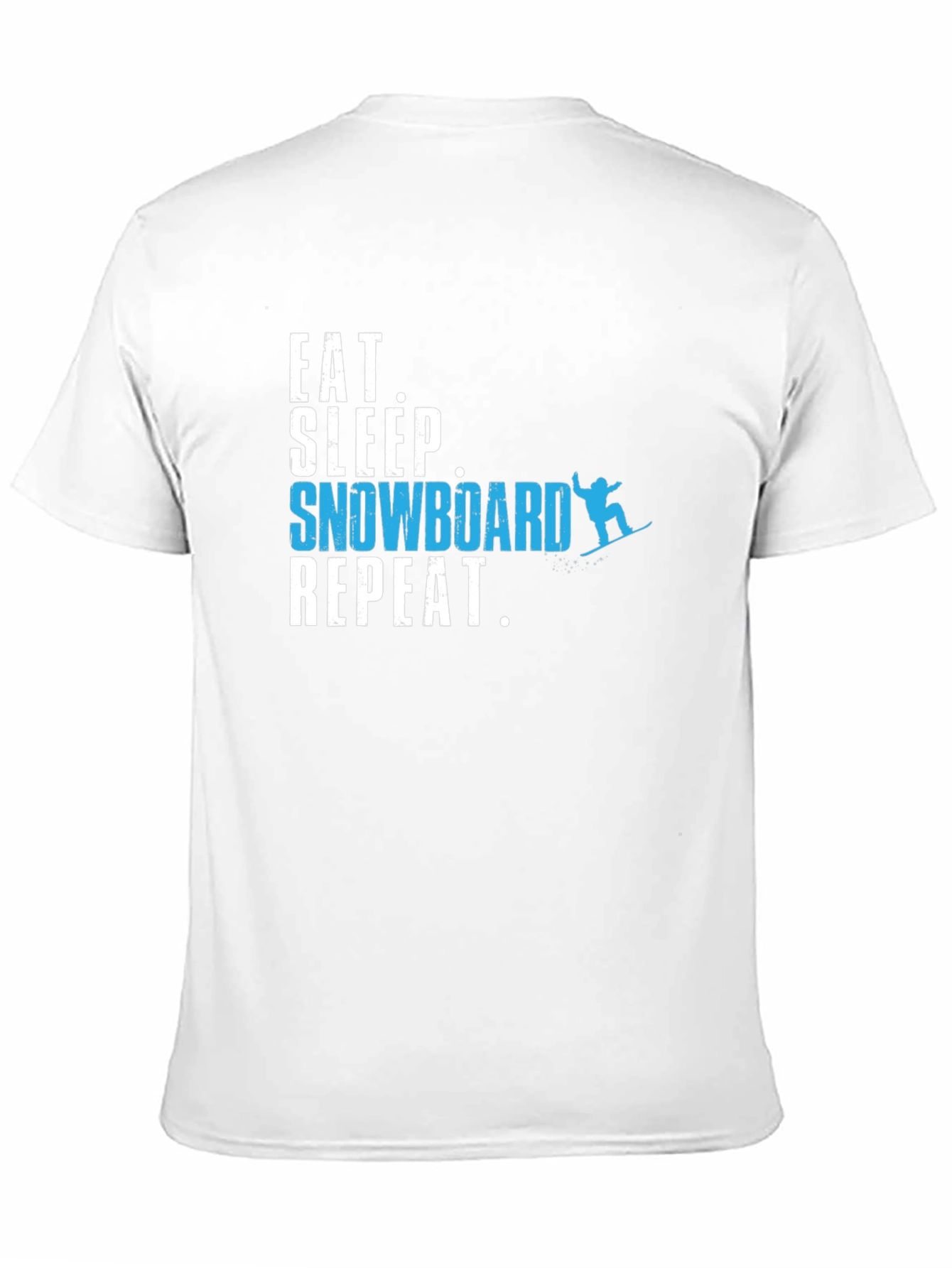 Black Eat Sleep Snowboard Repeat Graphic Tee view 11