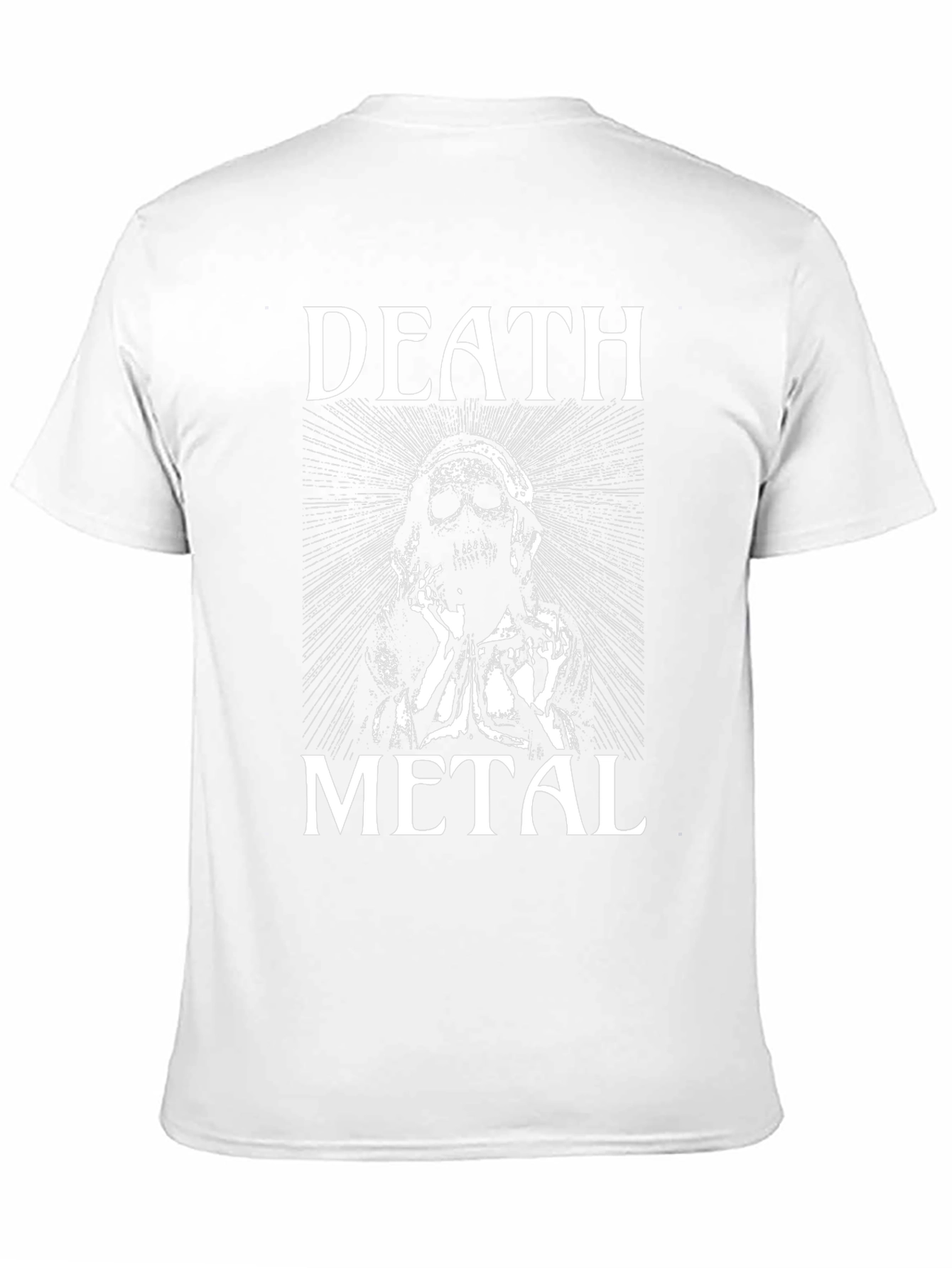 Black Death Metal Graphic Print Black T-Shirt view 11