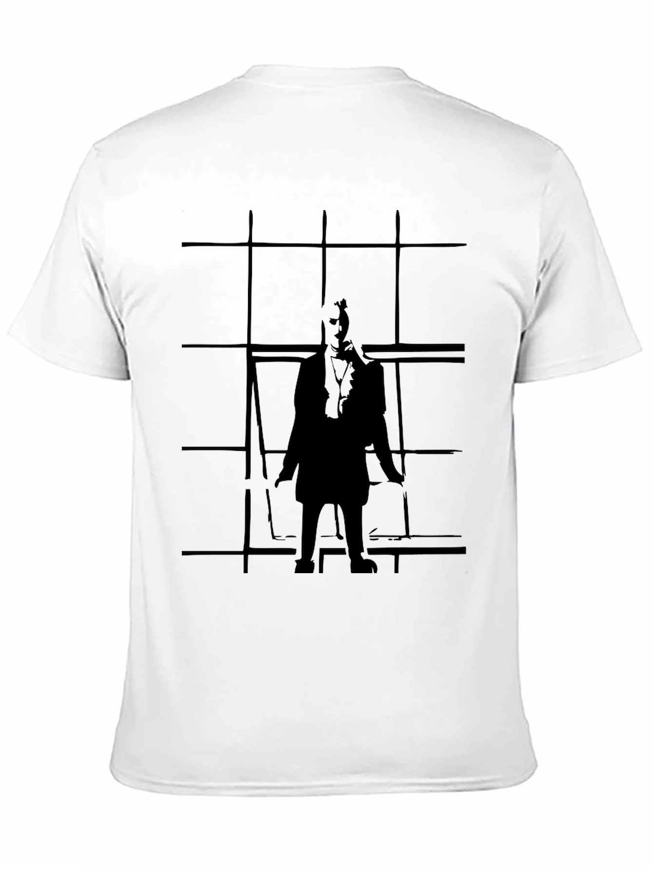 Black Stylish Black T-Shirt with The Crow Silhouette Design view 11