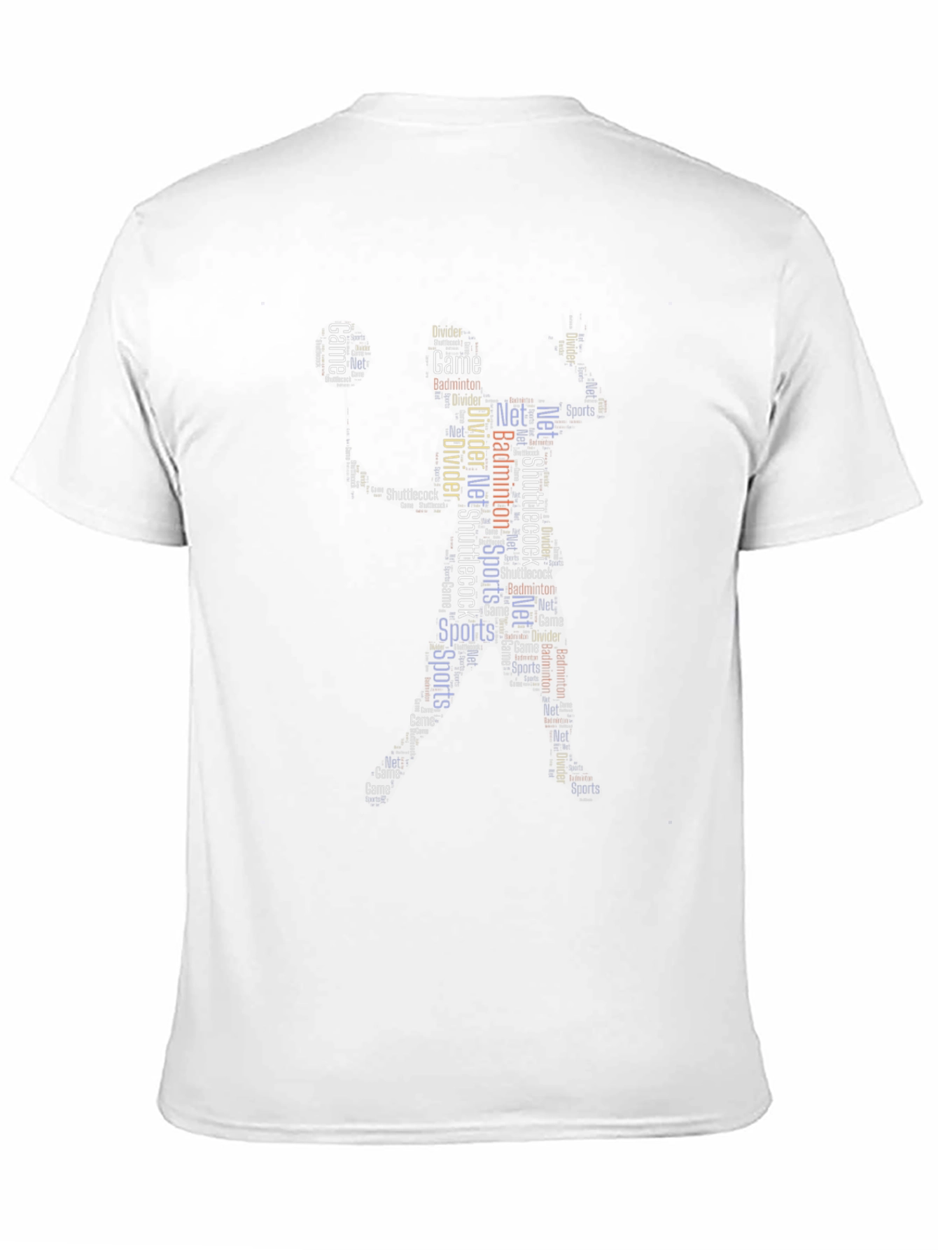Black Badminton Word Art T-Shirt - Game On! view 11