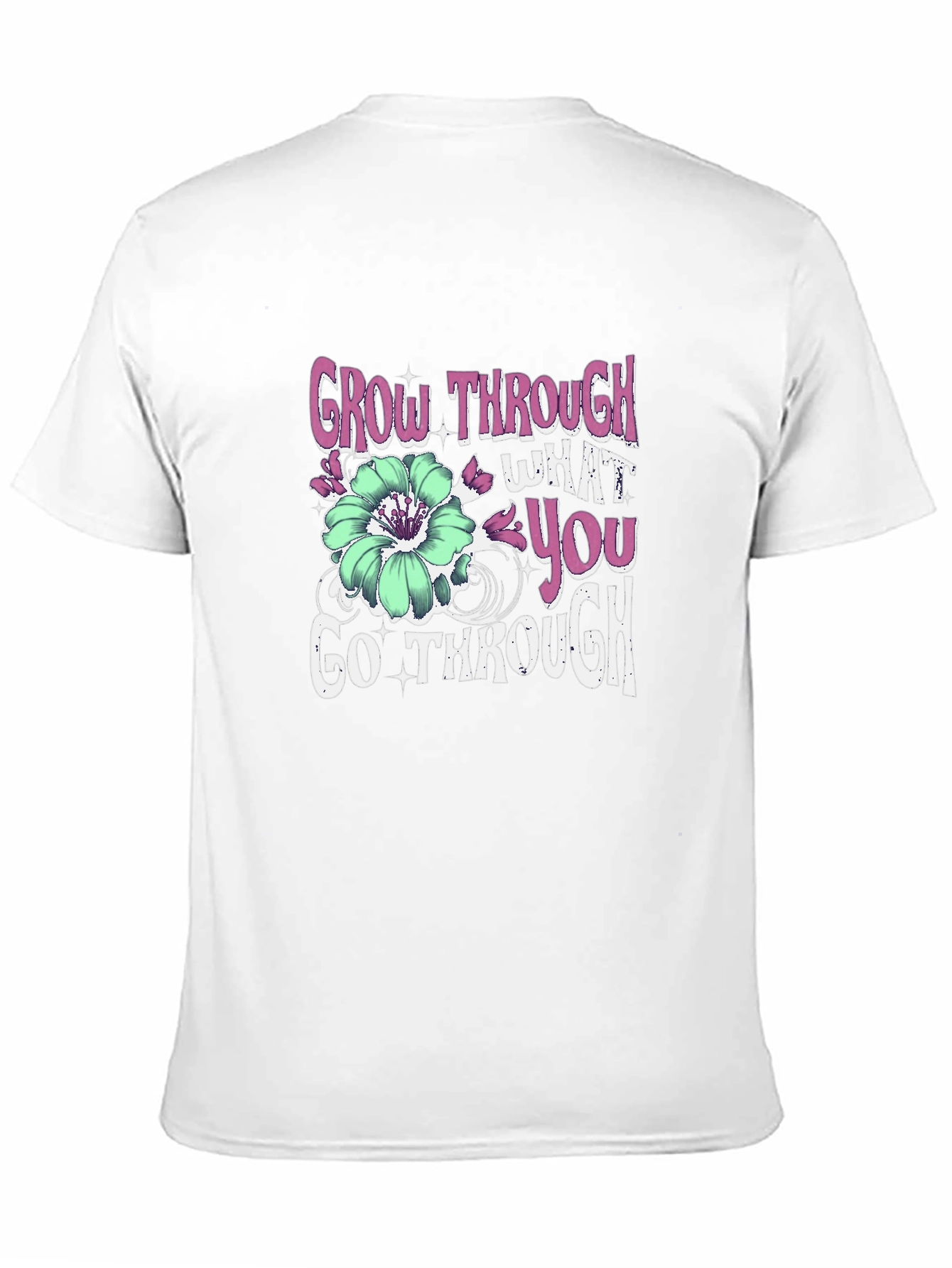 Black Grow Through What You Go Through Graphic Tee view 11
