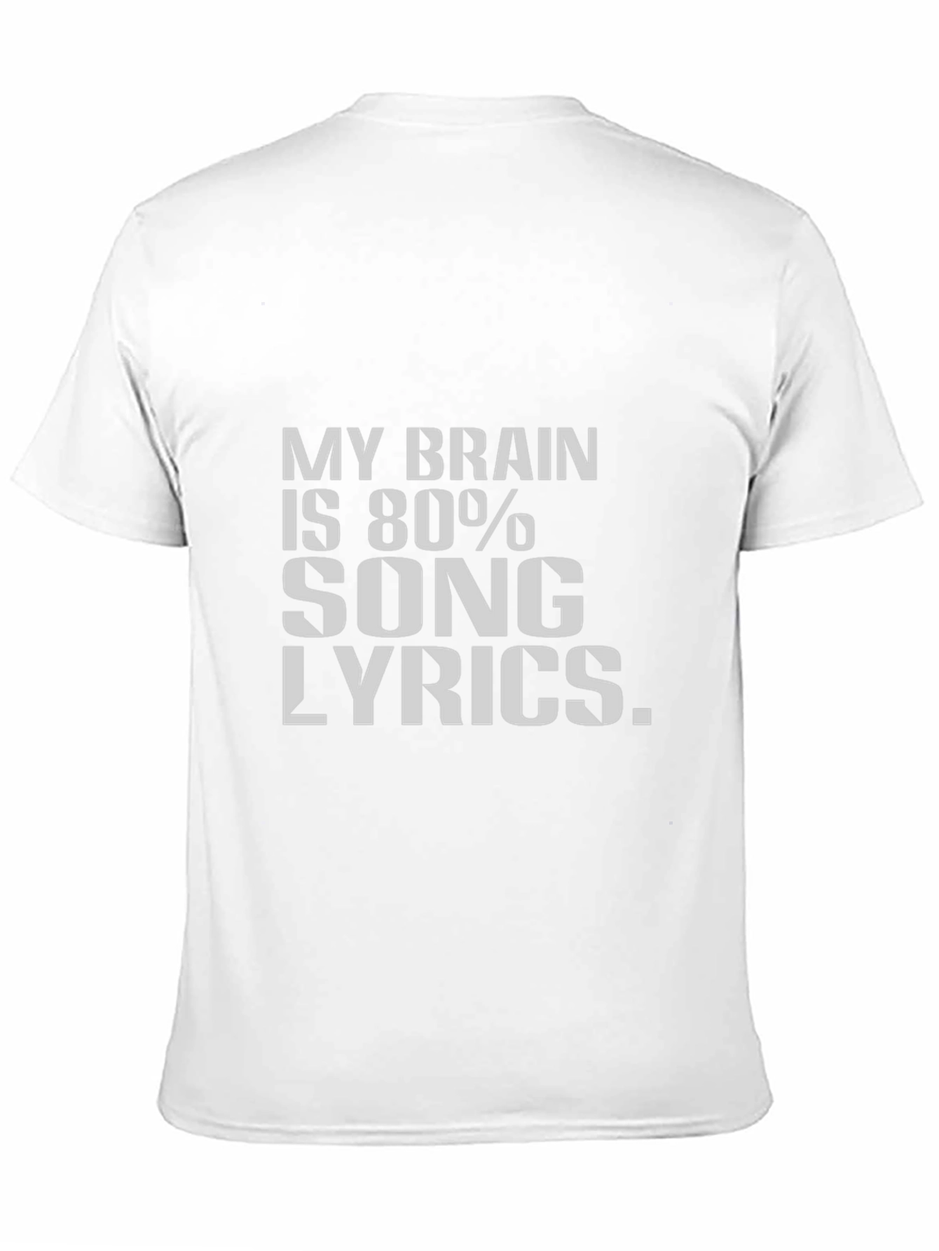 Black Song Lyrics Brain T-Shirt - Black Cotton Tee view 11