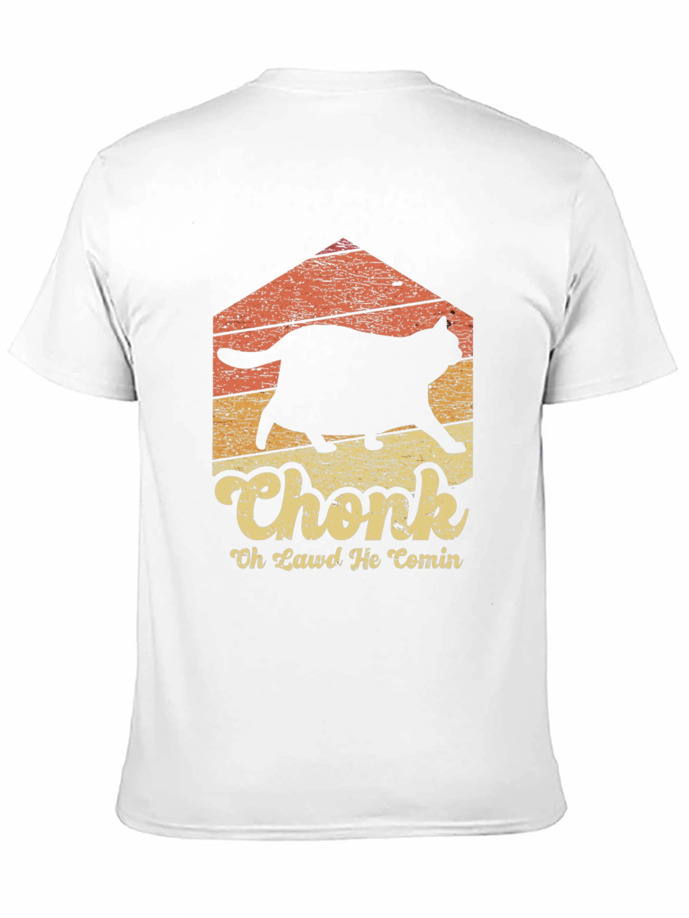 Black Chonk Cat T-Shirt - Oh Lawd He Comin' view 11