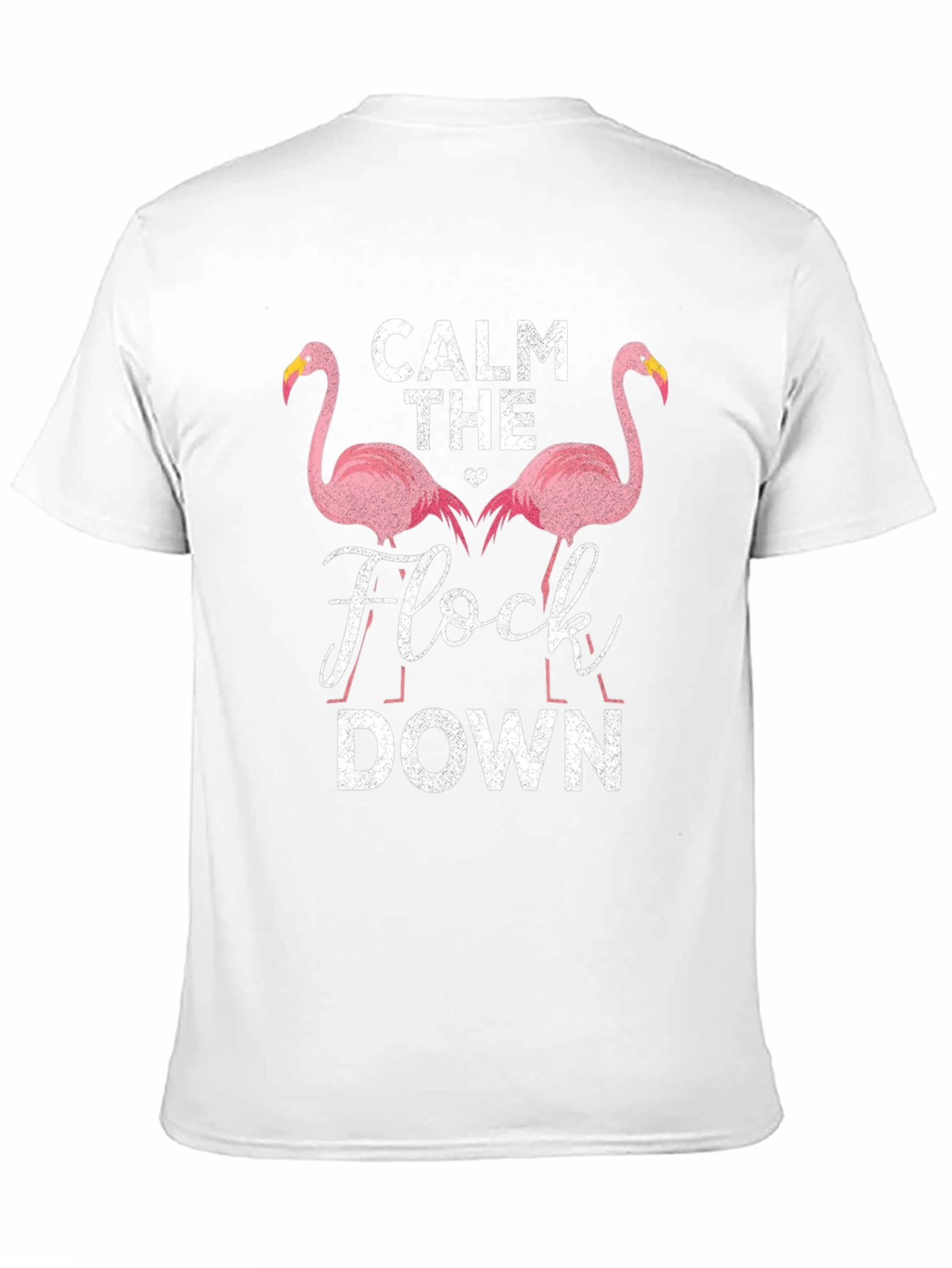Black Calm The Flock Down Flamingo T-Shirt view 11