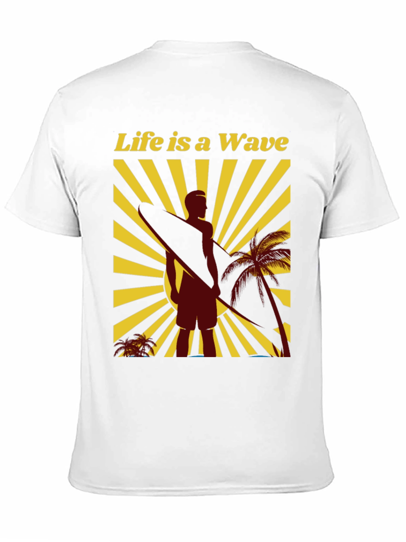 Black Life is a Wave Graphic Tee - Surfer T-Shirt view 11