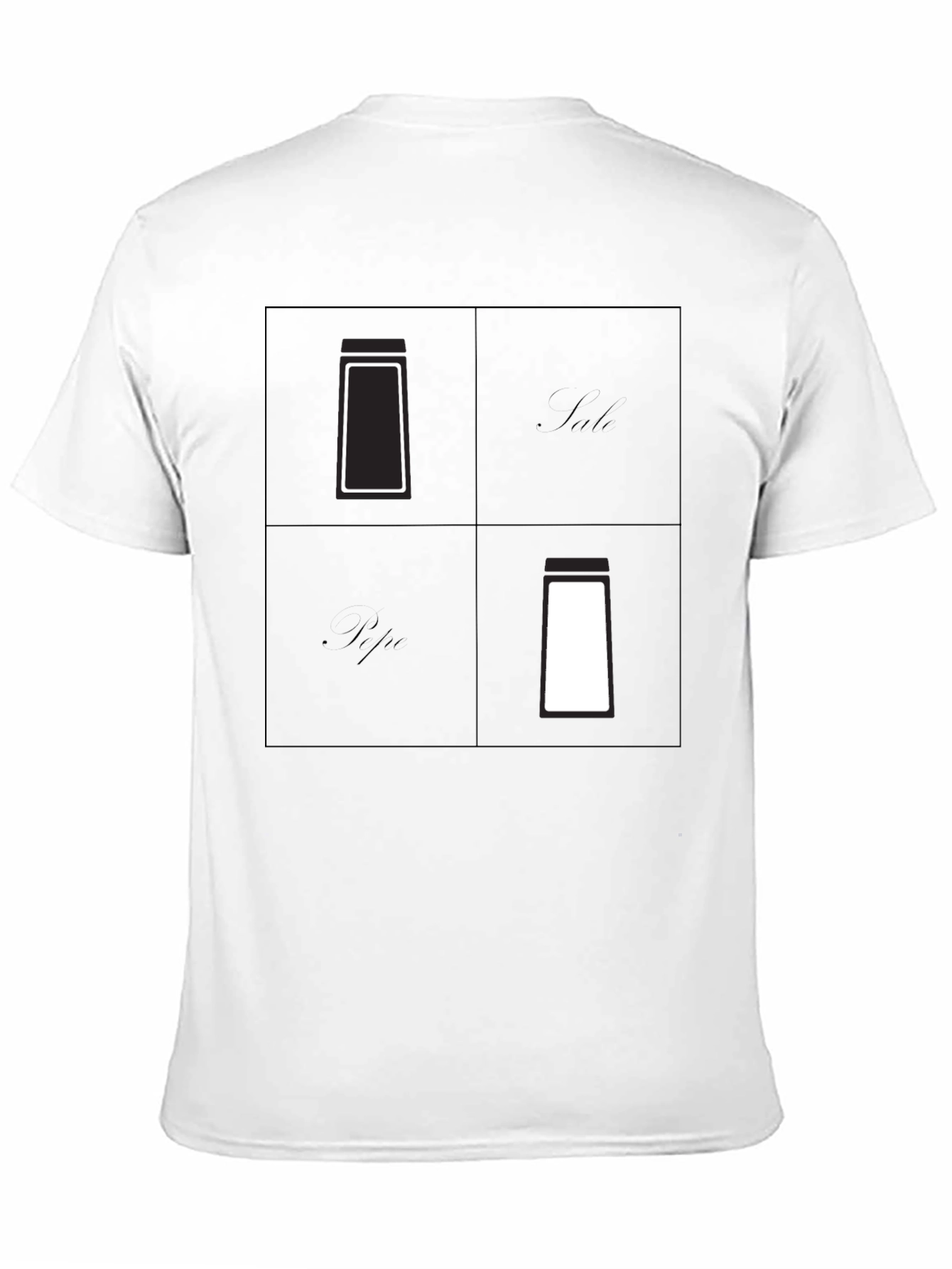 Black Salt & Pepper Graphic Tee - Minimalist Design view 11