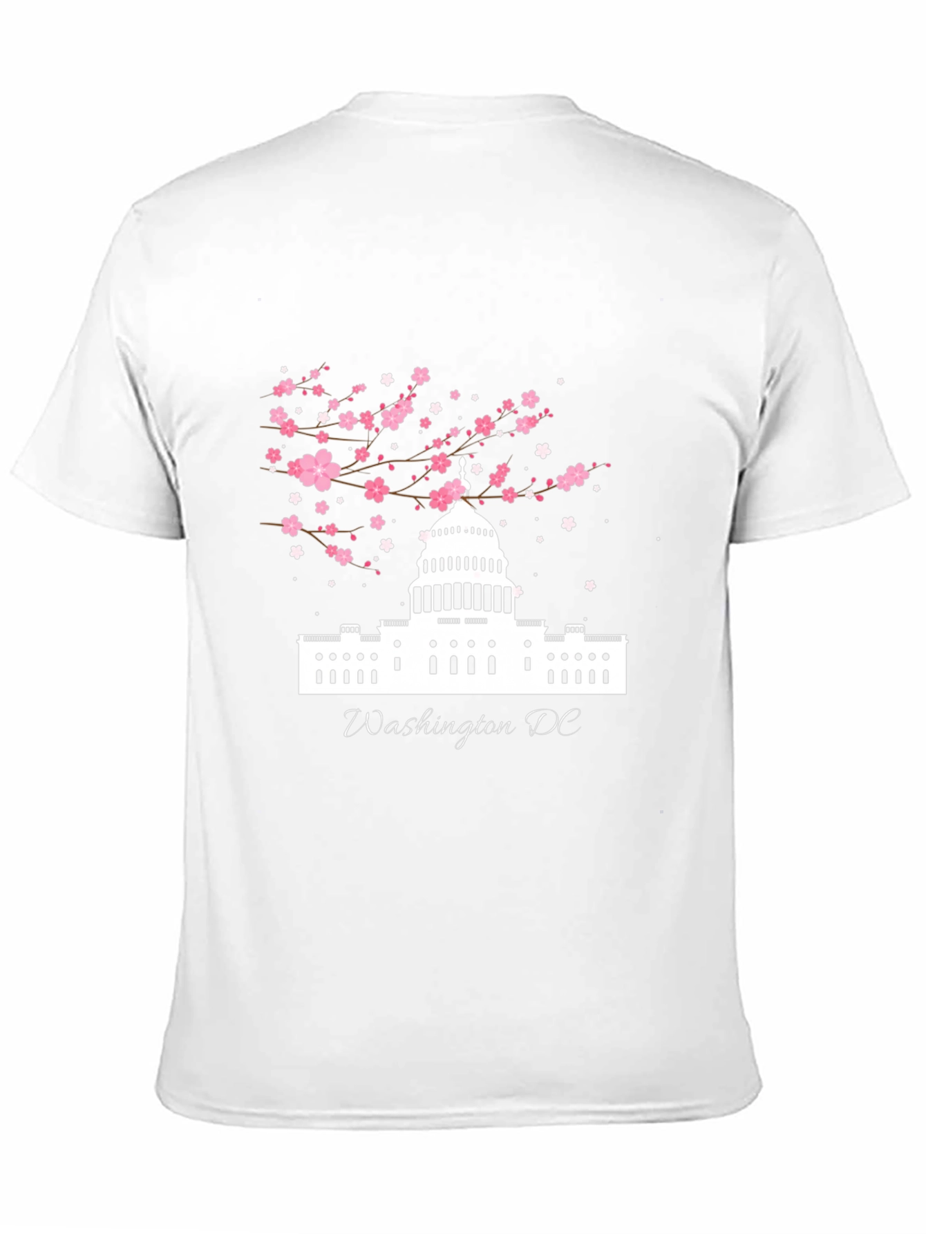 Black Washington DC Cherry Blossom T-Shirt view 11