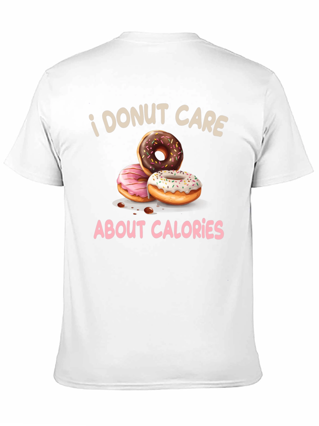 Black I Donut Care T-Shirt - Funny Foodie Tee view 11