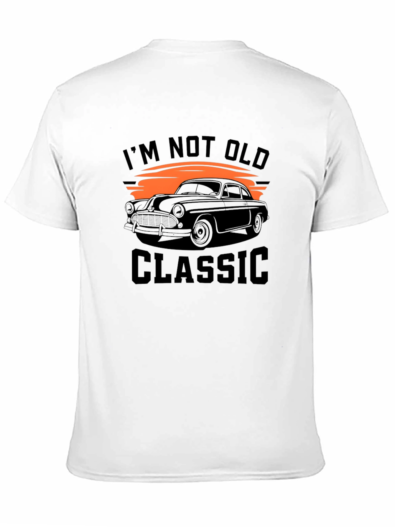 Black Classic Car Graphic Tee - "I'm Not Old, I'm Classic" view 11