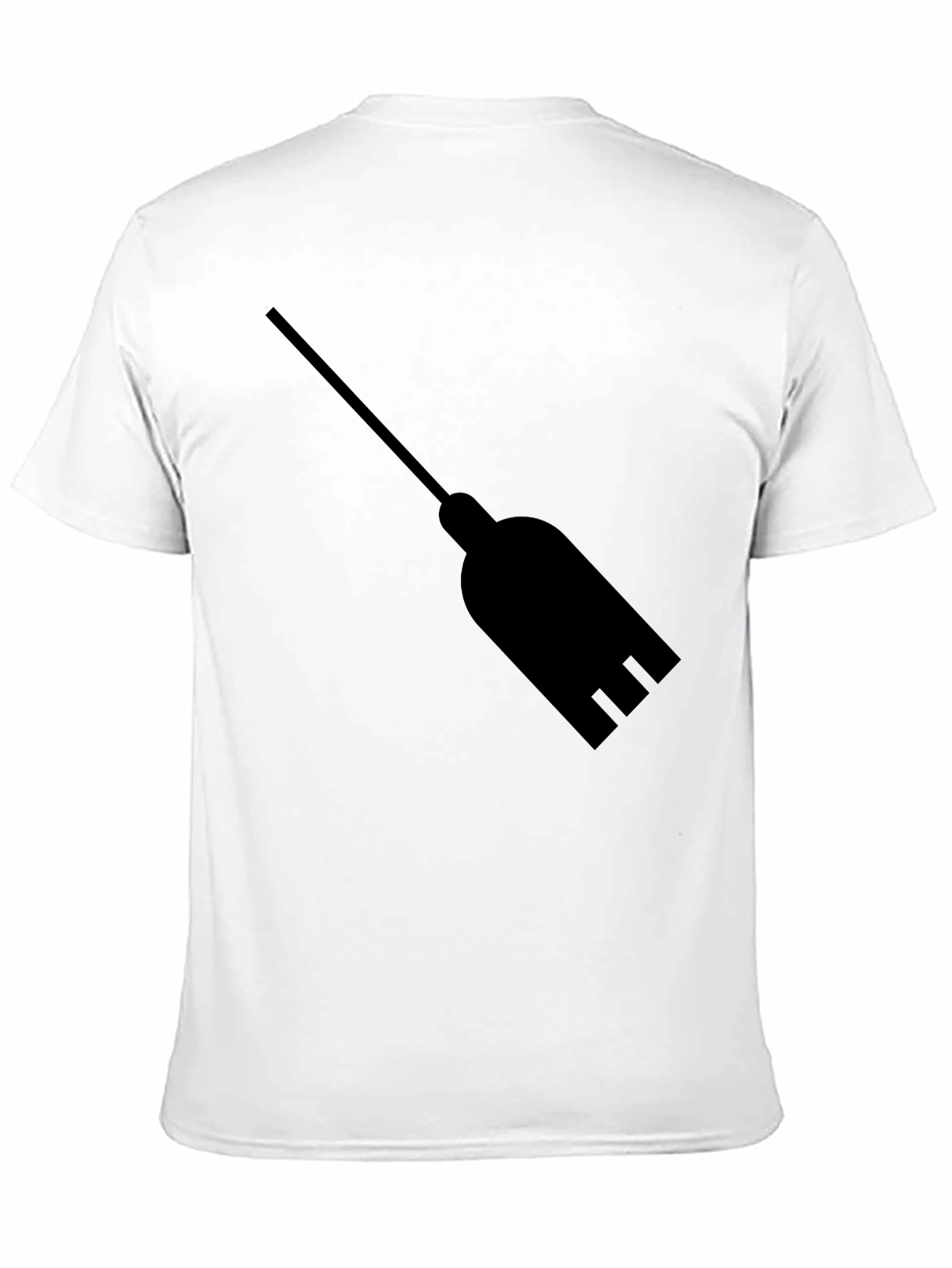 Black Broomstick Graphic Tee - Classic Black T-Shirt view 11