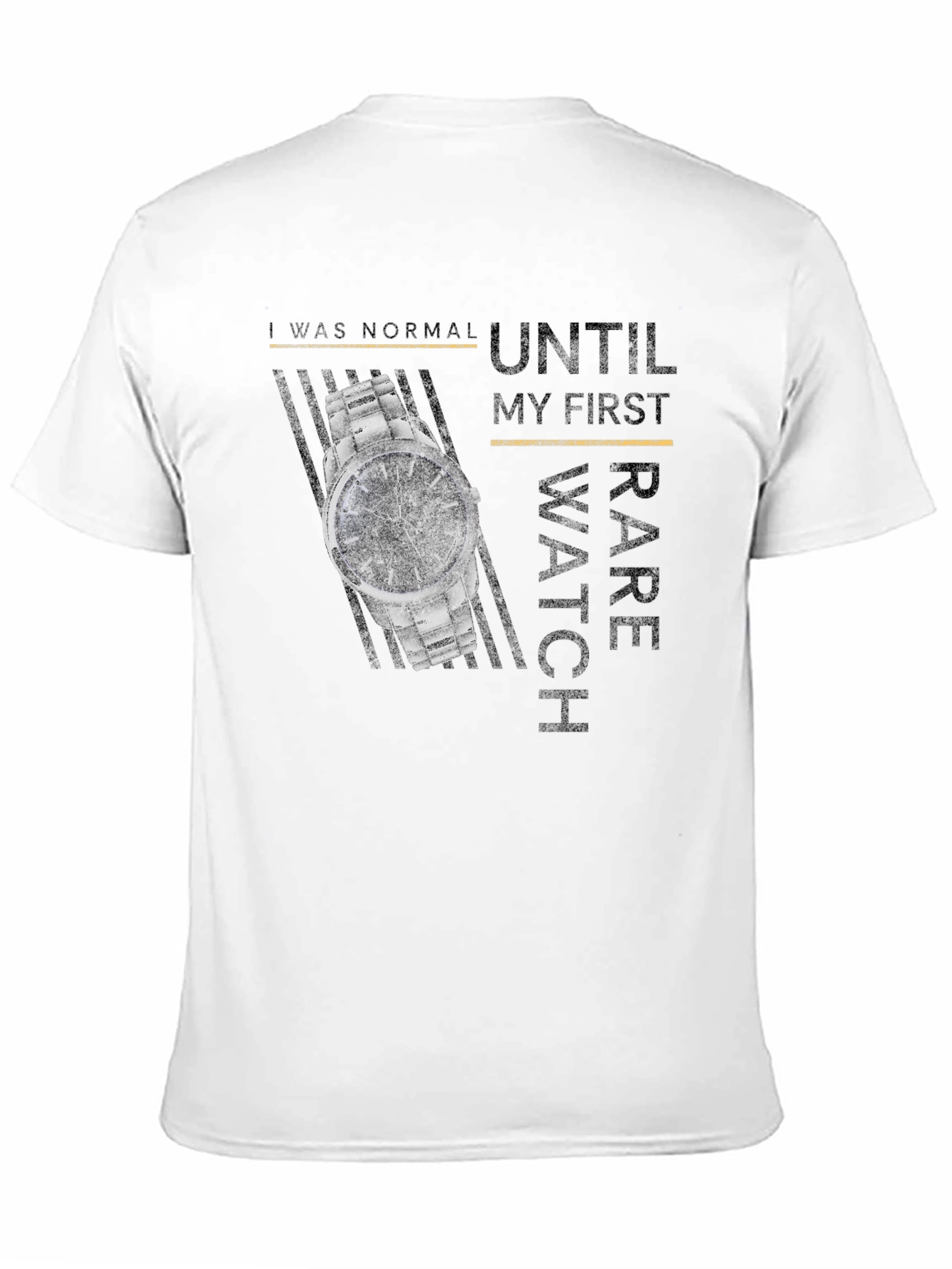 Black Rare Watch T-Shirt view 11